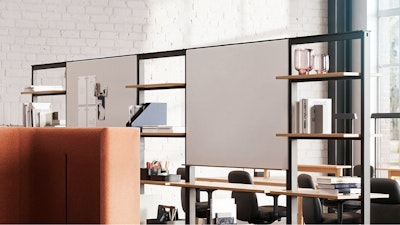 The Muuto Linear System Series being used in an individual setting designed to give people control over their environment