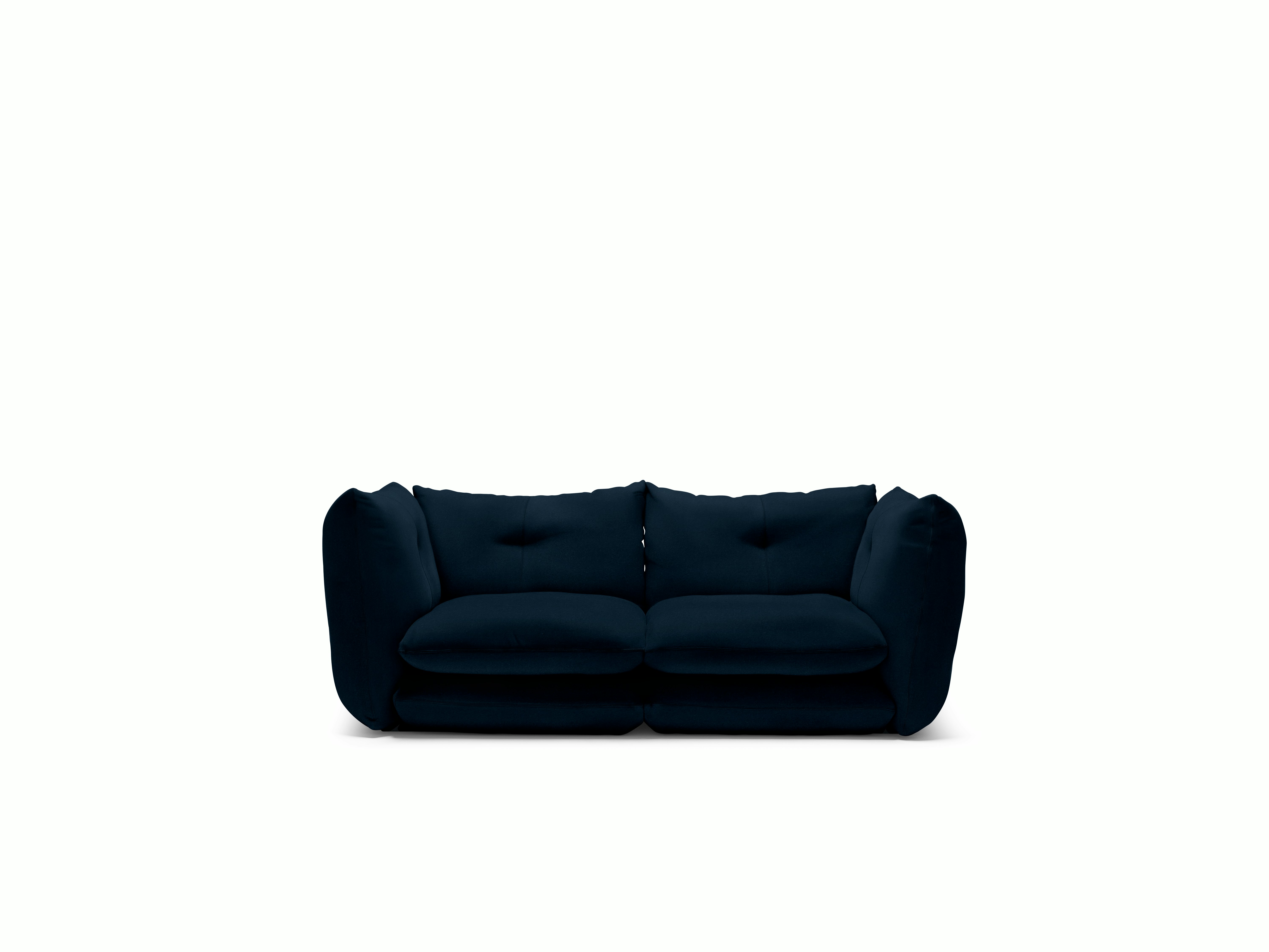 Pillo Sofa -  Two Seater,  Standard or Deep,  Iseo,  Dark Blue