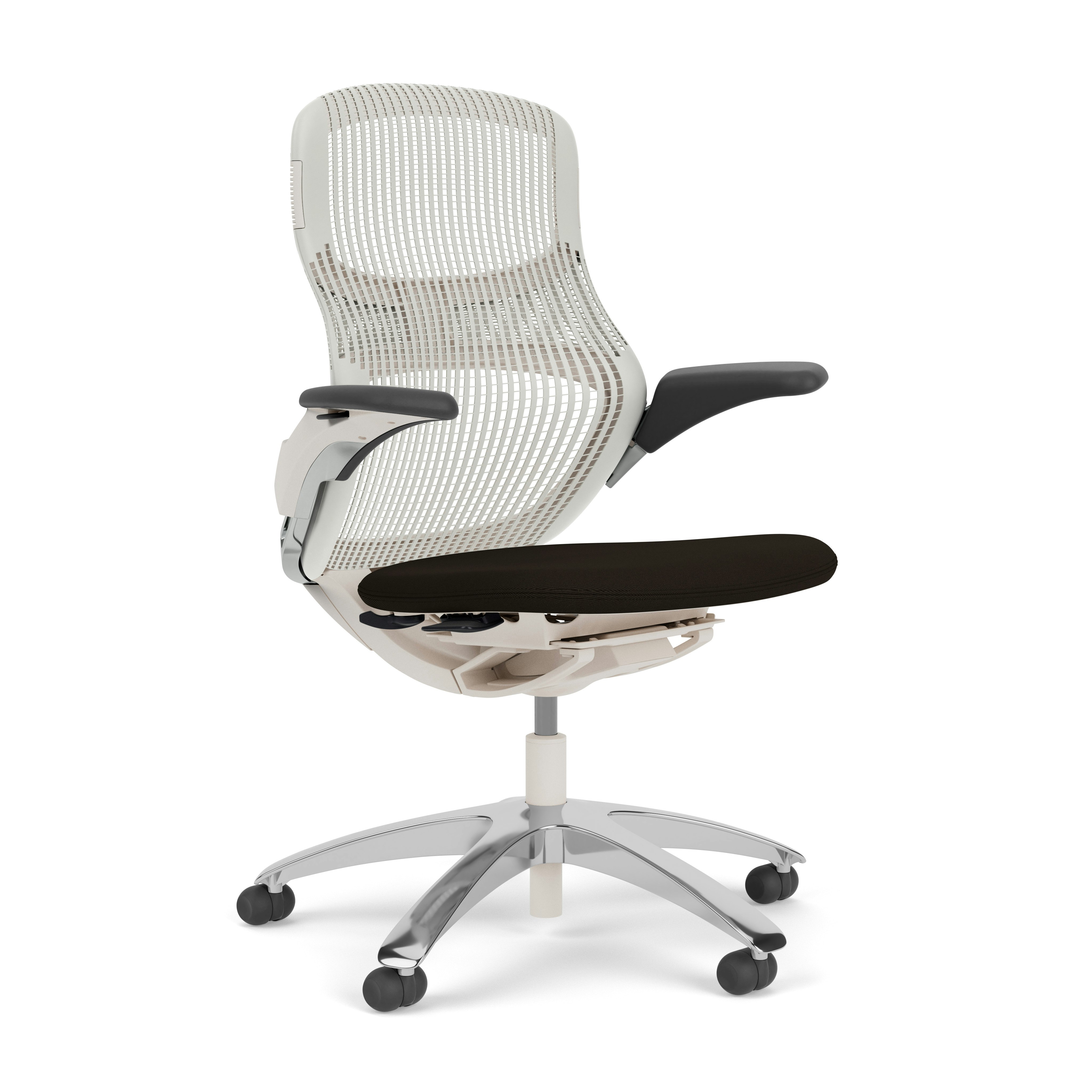 Generation Chair - Light, Height Adjustable, Meteor, Generation, Espresso, Polished Aluminum, Hard Wheel