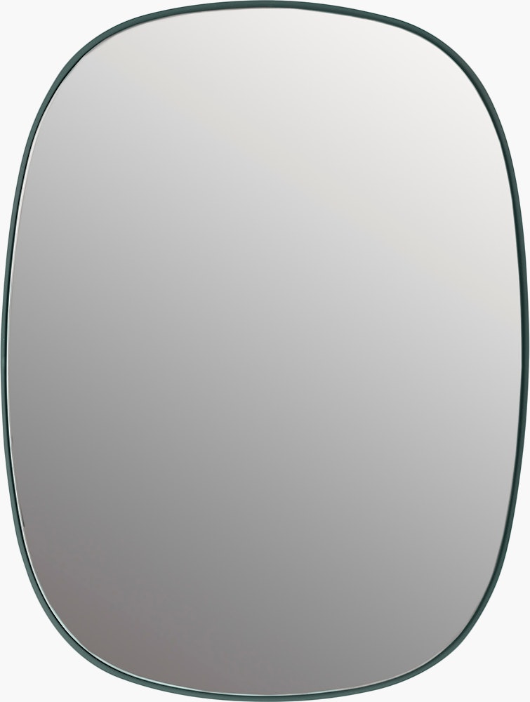 Framed small dark green front