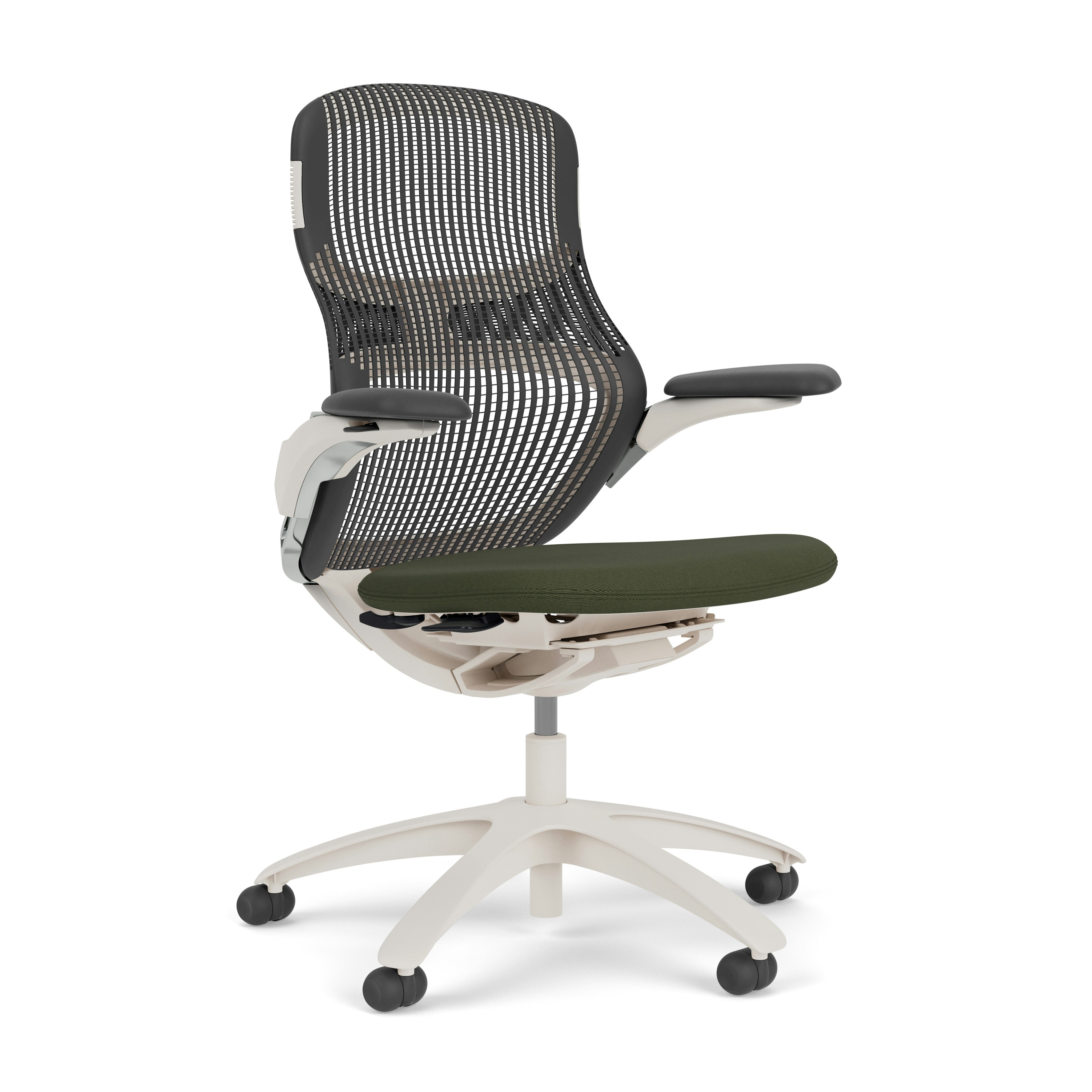 Generation Chair - Light, High Performance, Storm, Generation, Olive, Plastic Standard, Hard Wheel