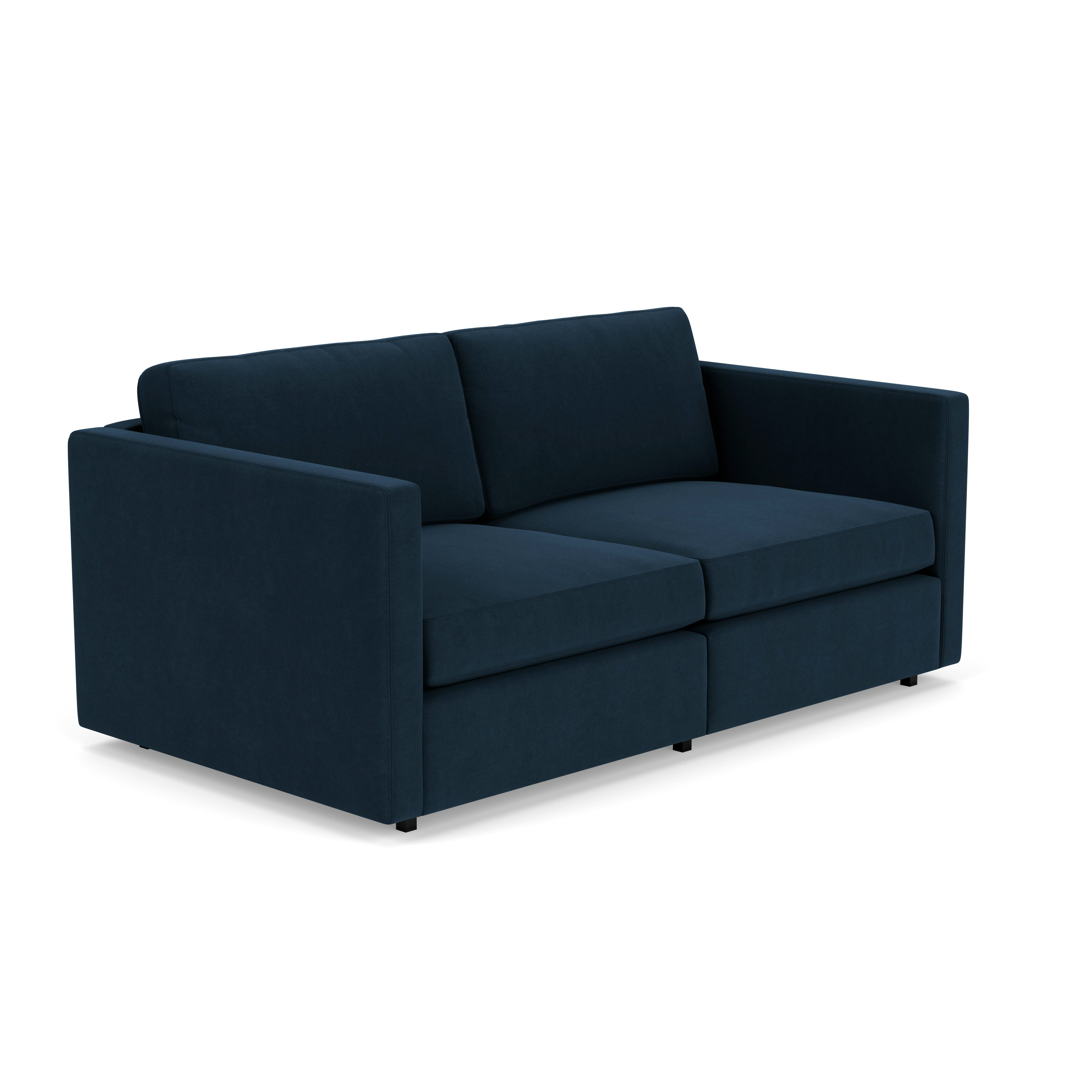 Pfister Settee - Ultrasuede. Midnight