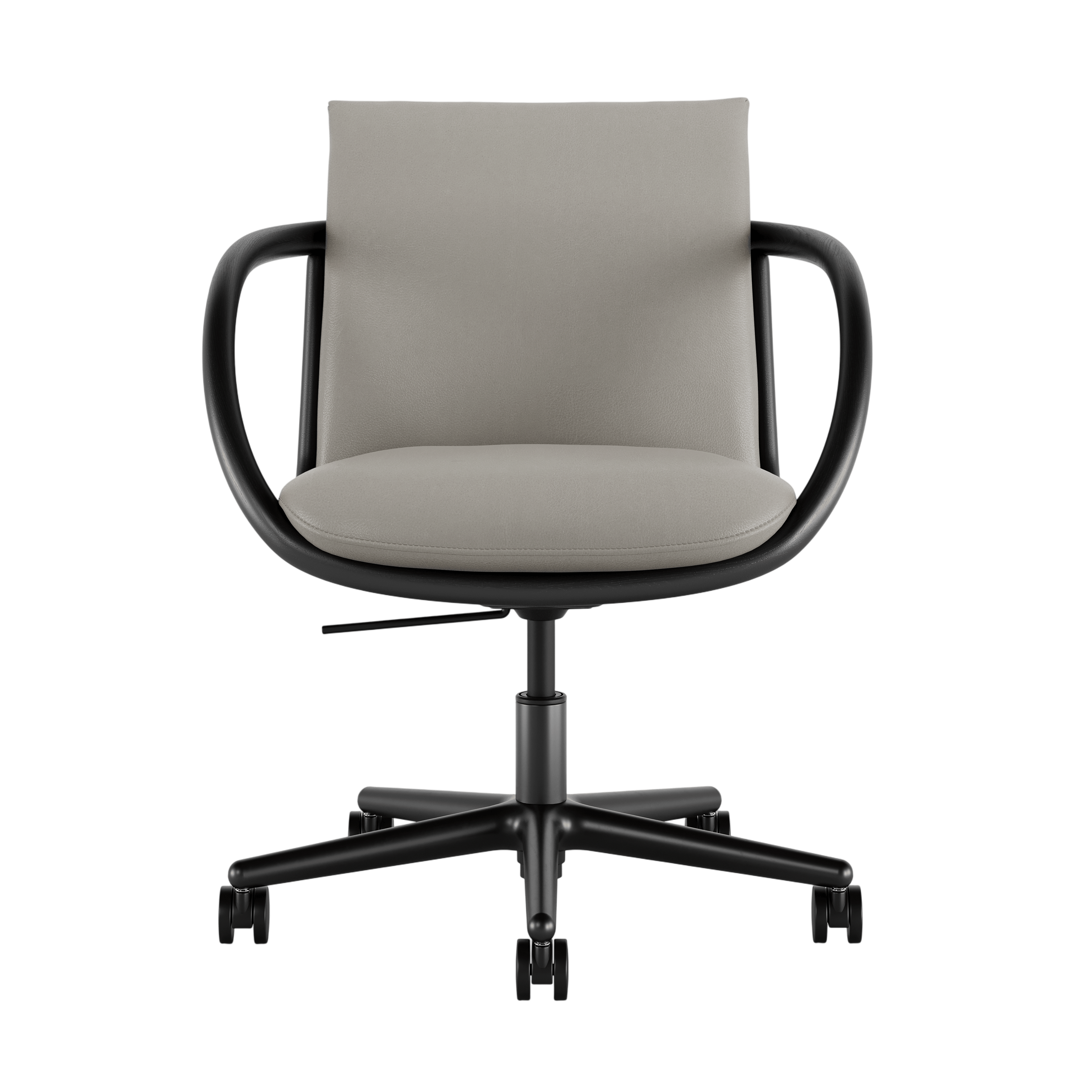 Full Loop Task Chair - Prone Leather Script,  Ebony,  Black