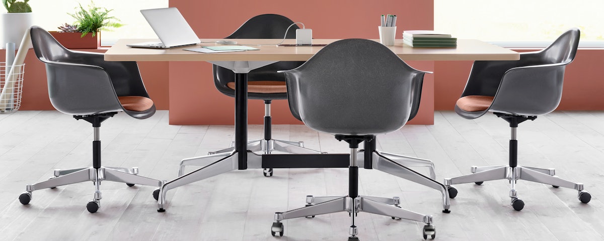 Eames Molded Fiberglass Task Armchair with Seatpad