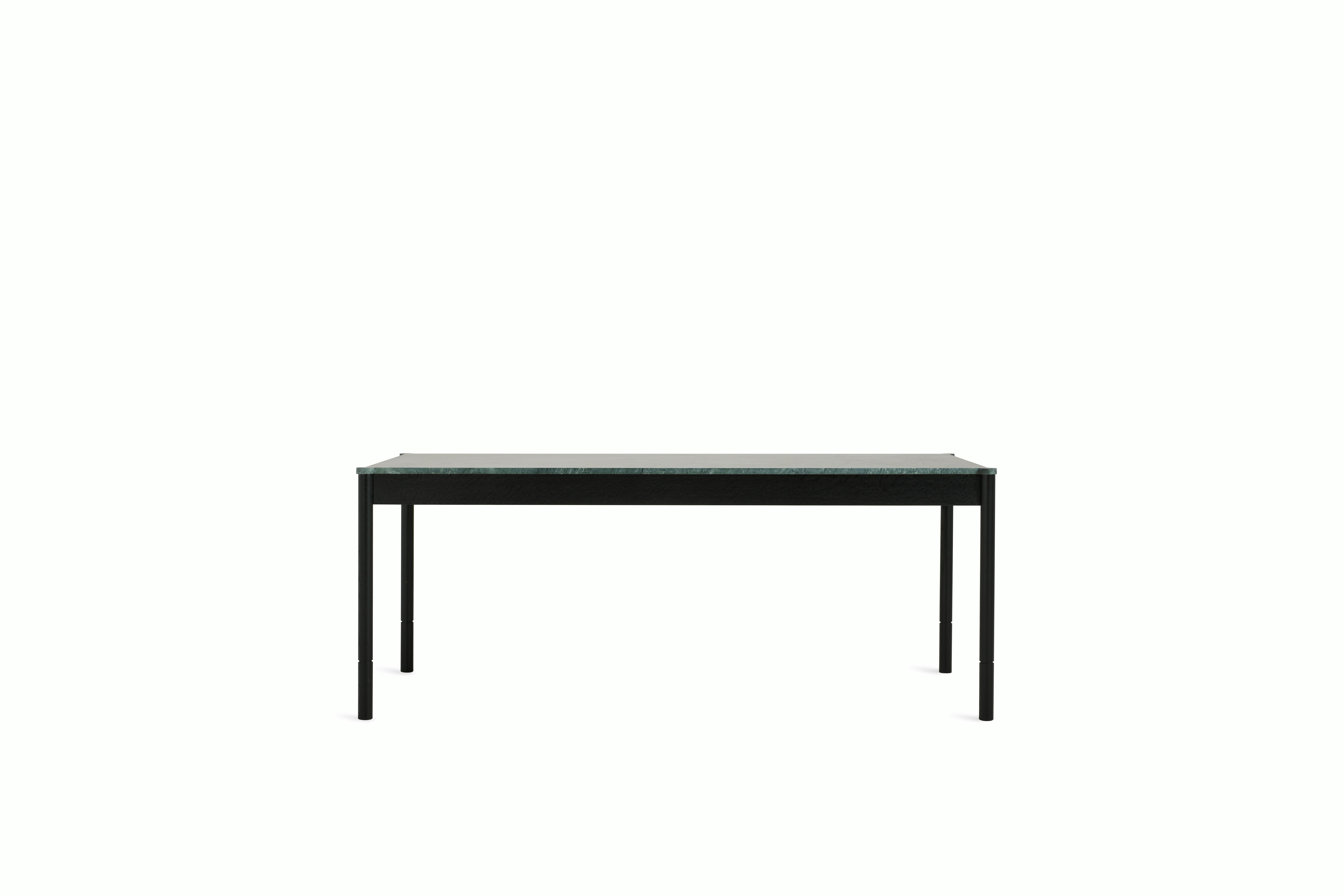 Morrison Dining Table - 76",  Ebonized Oak,  Verde Indio
