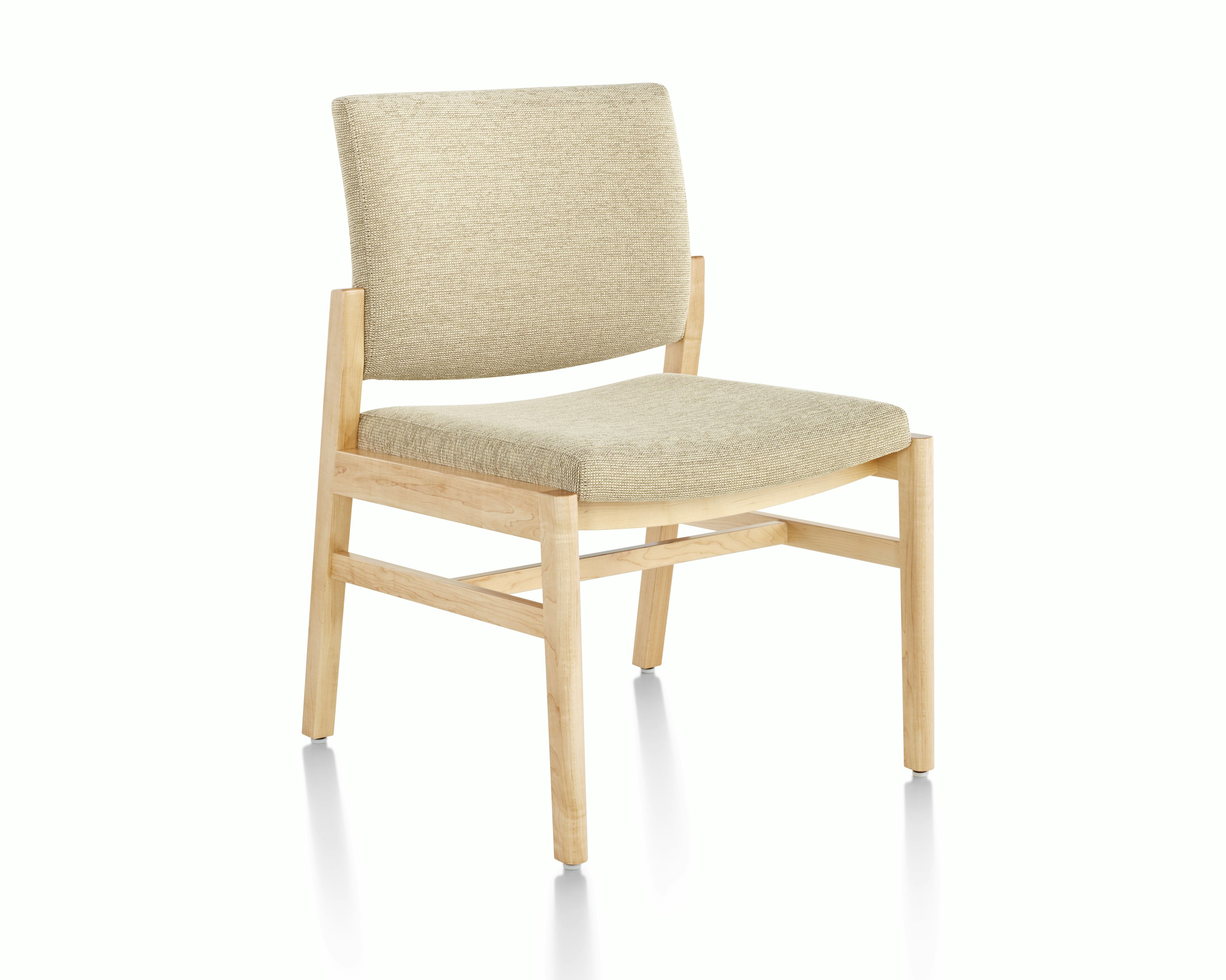 A Monarch Multiple Chair in tan textile with solid hardwood frame.