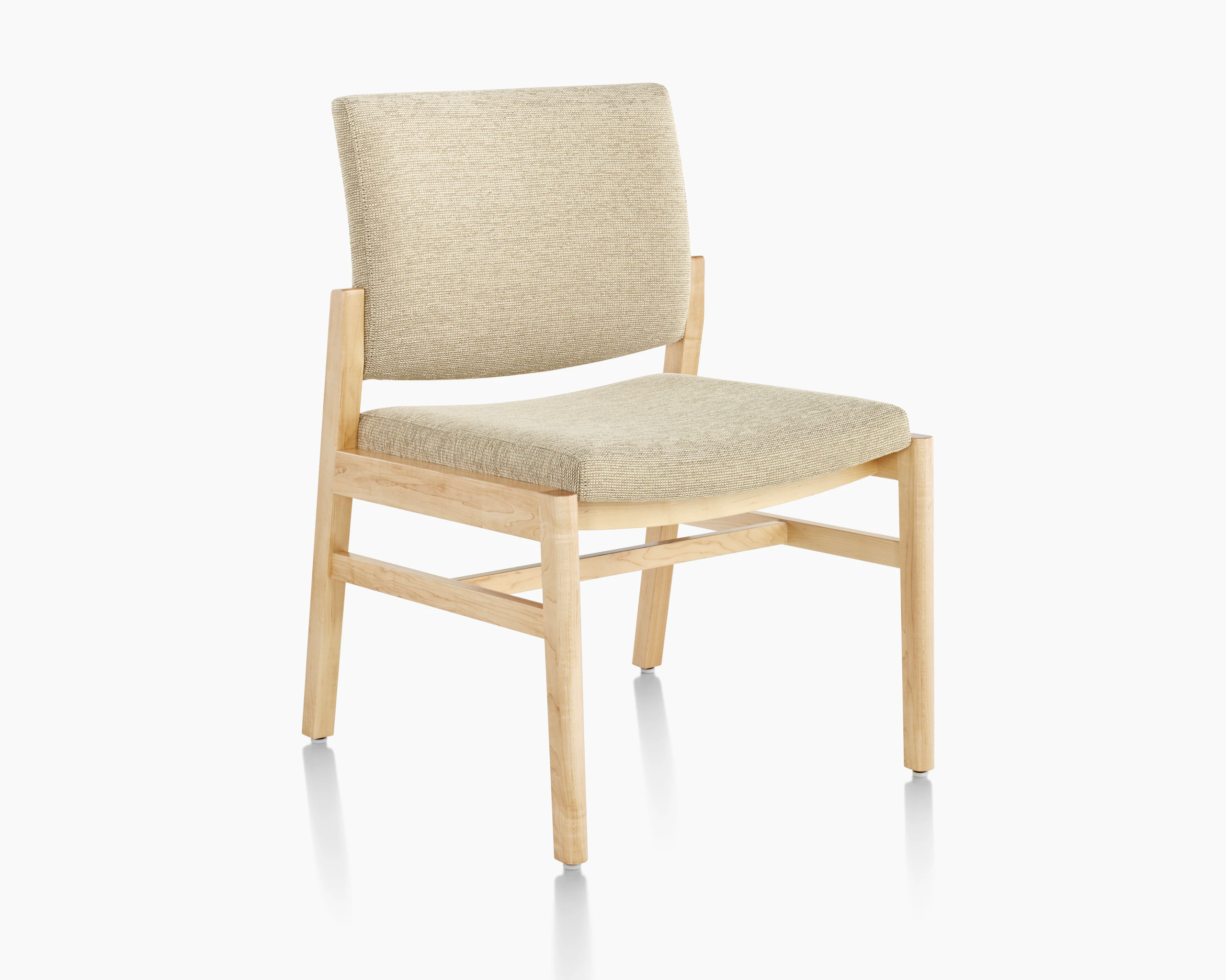 A Monarch Multiple Chair in tan textile with solid hardwood frame.