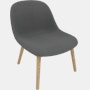 Fiber Lounge Chair - Lounge Chair,  Remix,  163 Dark Grey,  Oak