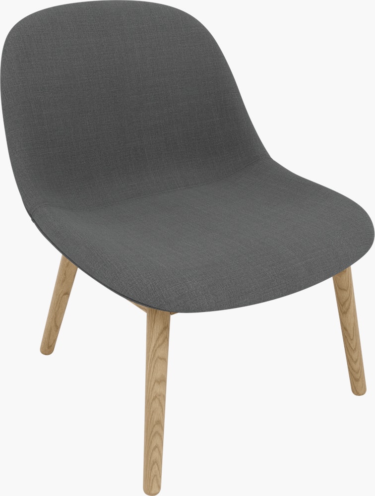 Fiber Lounge Chair - Lounge Chair,  Remix,  163 Dark Grey,  Oak