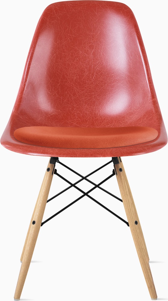 Eames Molded Fiberglass Side Chair with Seat Pad (DWR)