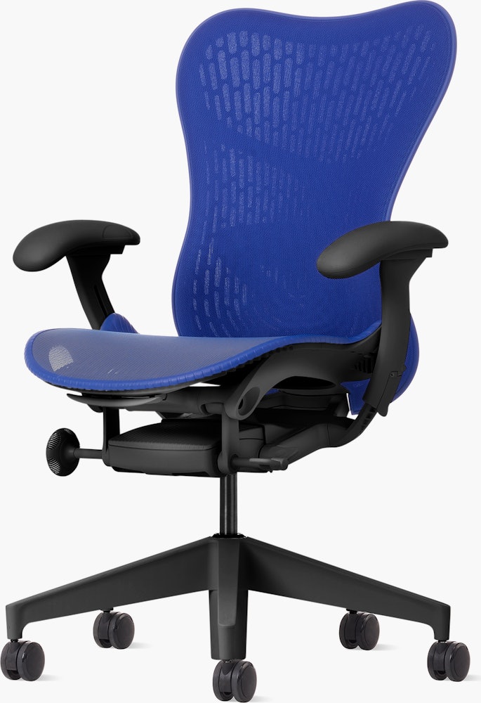 Mirra 2 Chair in Graphite with Ultramarine Butterfly Suspension