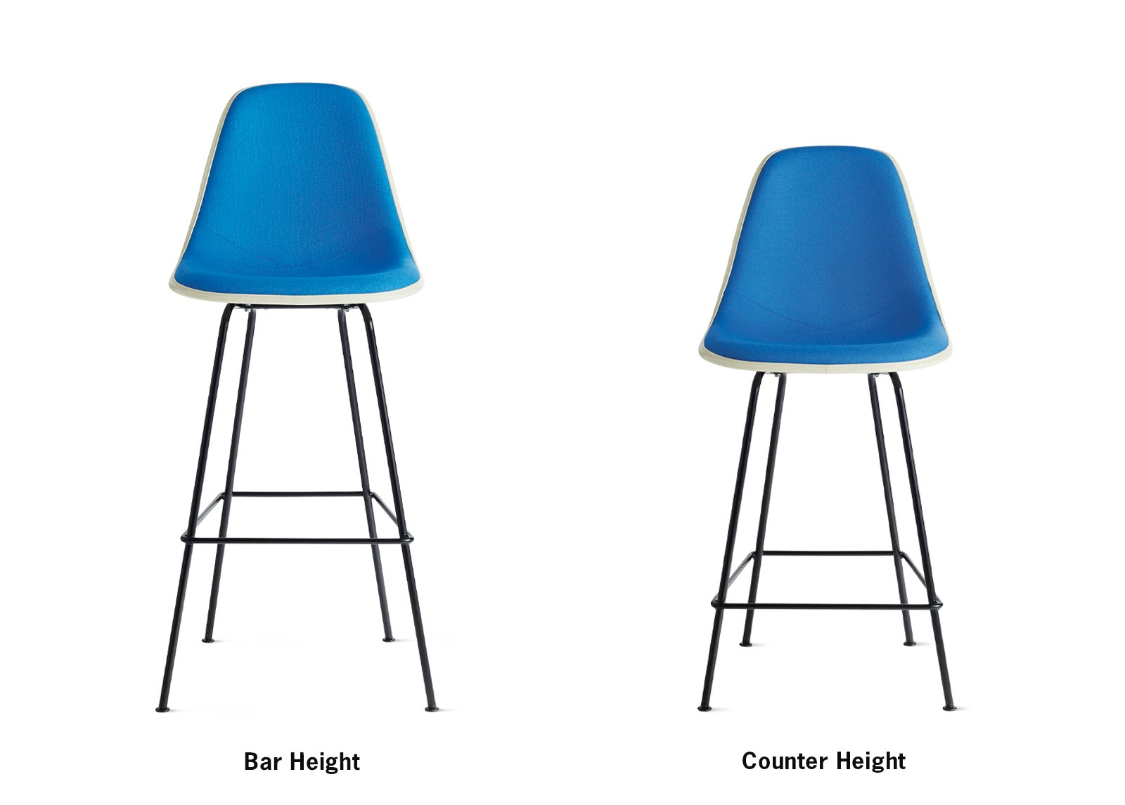 Eames Upholstered Molded Fiberglass Stool