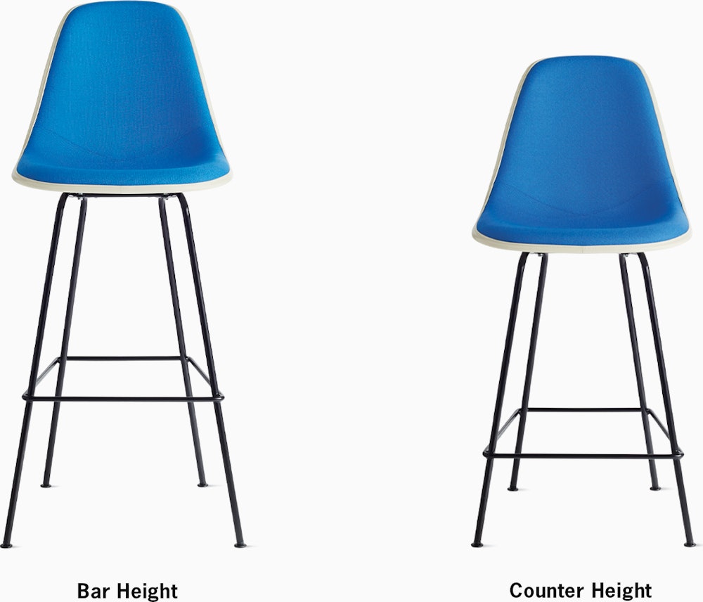 Eames Upholstered Molded Fiberglass Stool