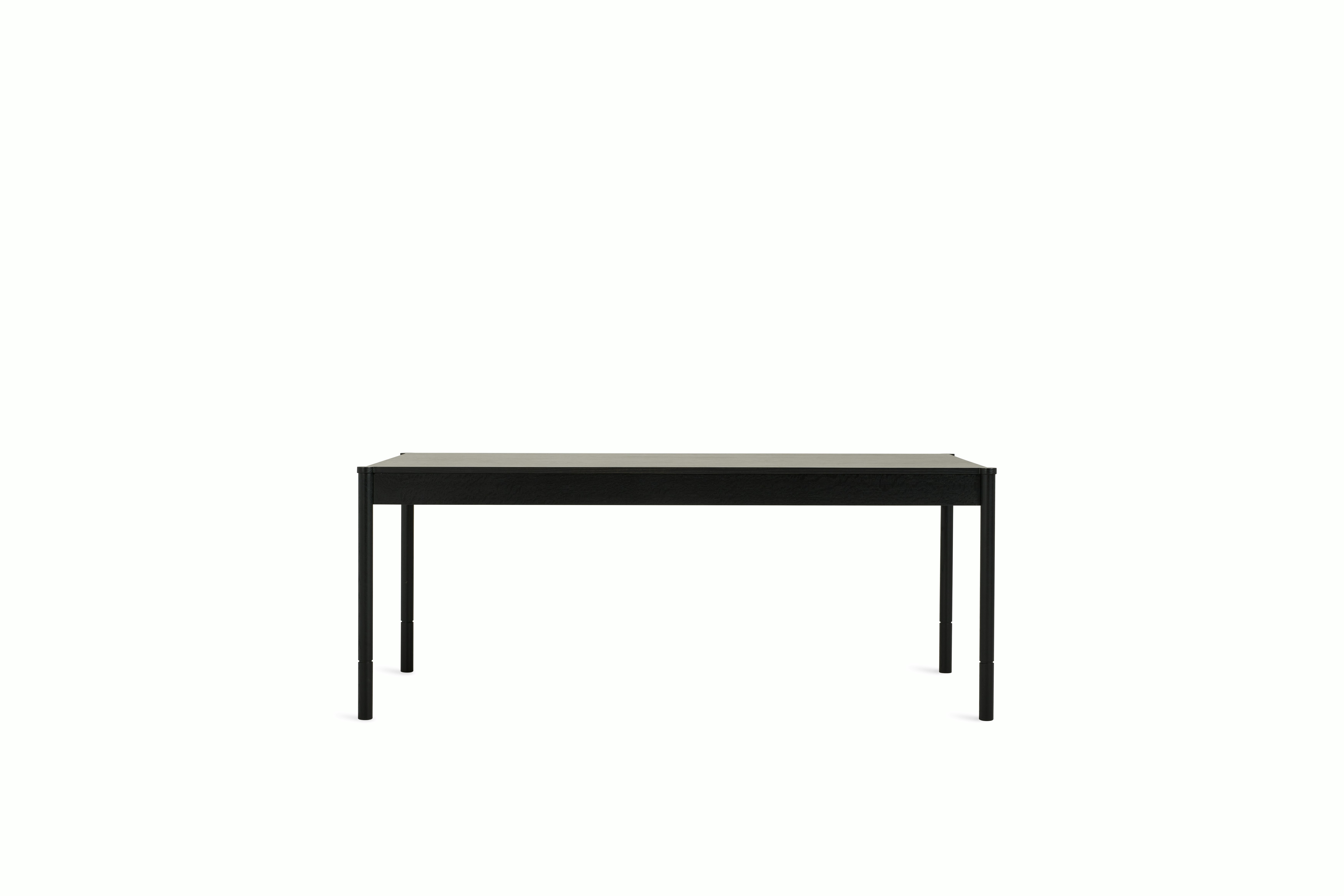 Morrison Dining Table - 76",  Veneer,  Ebonized Oak