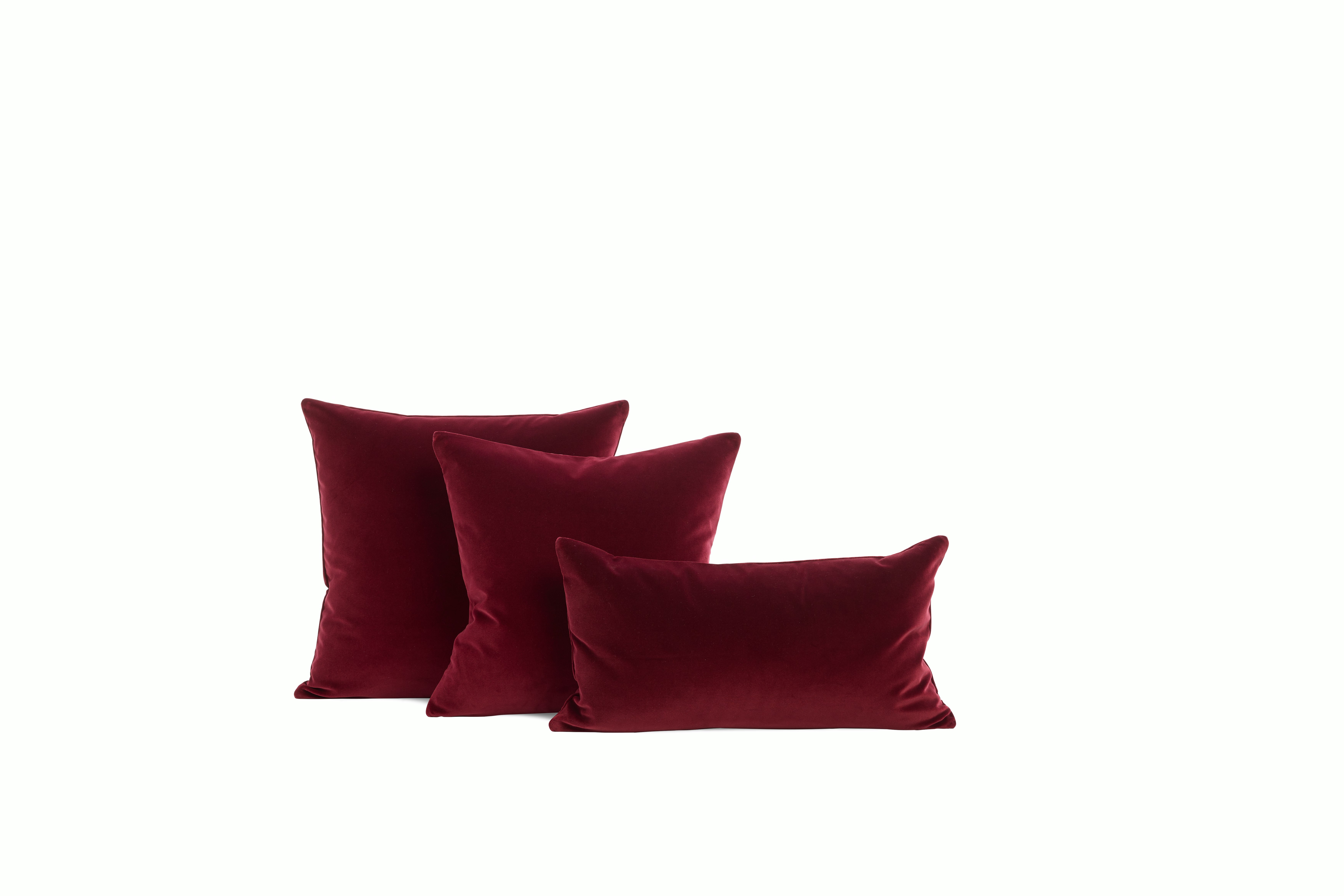 Cotton Velvet Pillow - Berry
