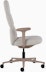Side view of a high-back Asari chair by Herman Miller in light brown with height adjustable arms.