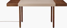 Leatherwrap Sit-to-Stand Desk, 2 Drawers