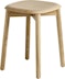 A front angle view of the Soft Edge 72 Stool in oak.