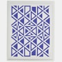 Girard Environmental Enrichment Poster, Geometric C - blue and white poster with abstract shapes