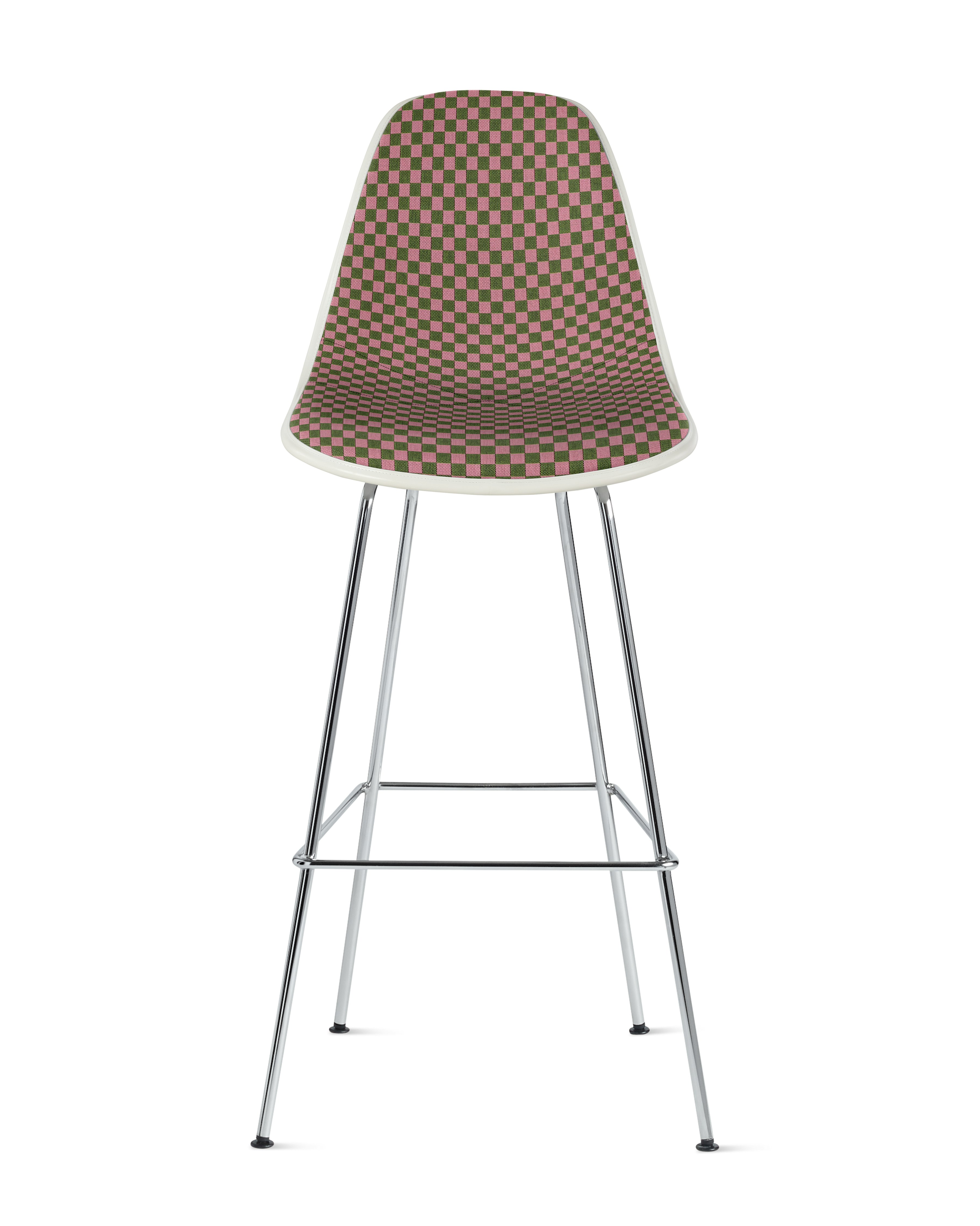 Eames Upholstered Molded Plastic Stool