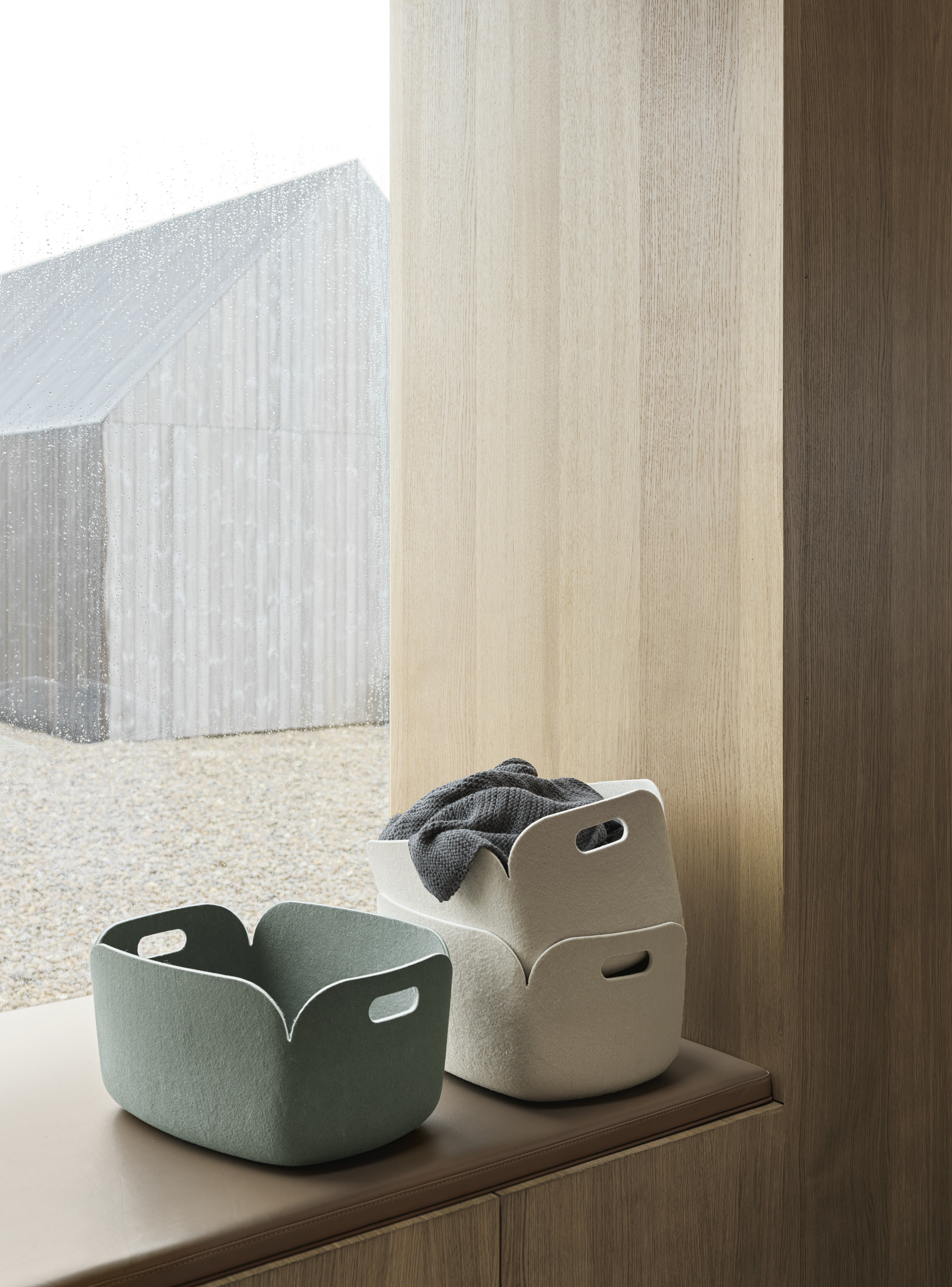 Restore Basket in Blue-Grey & Sand