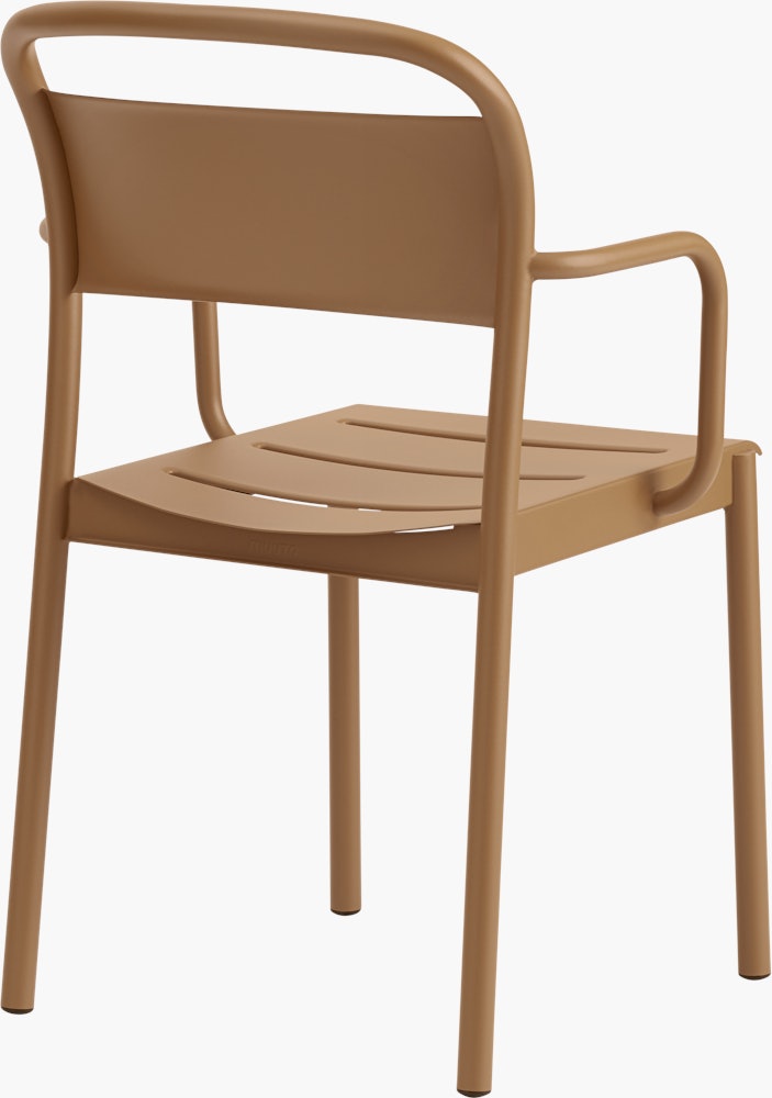 Linear Steel Chair - Armchair,  Burnt Orange