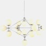 Modo Chandelier, 4 Sided 15 Globe