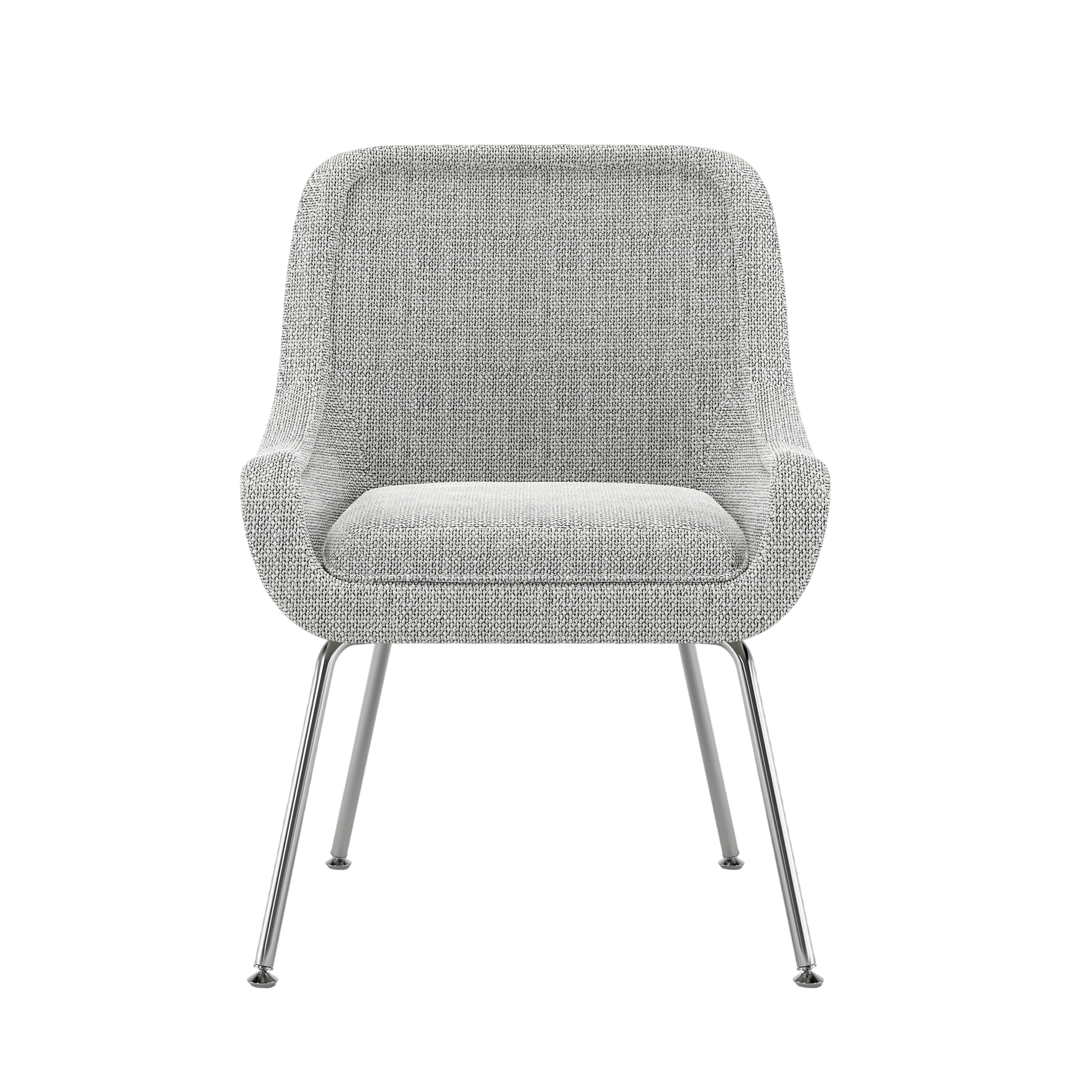 Bumper Armchair - Low Arm,  Capri Light Silver