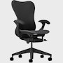 Mirra 2Chair in Graphite with Graphite Butterfly Suspension and Fixed Seat
