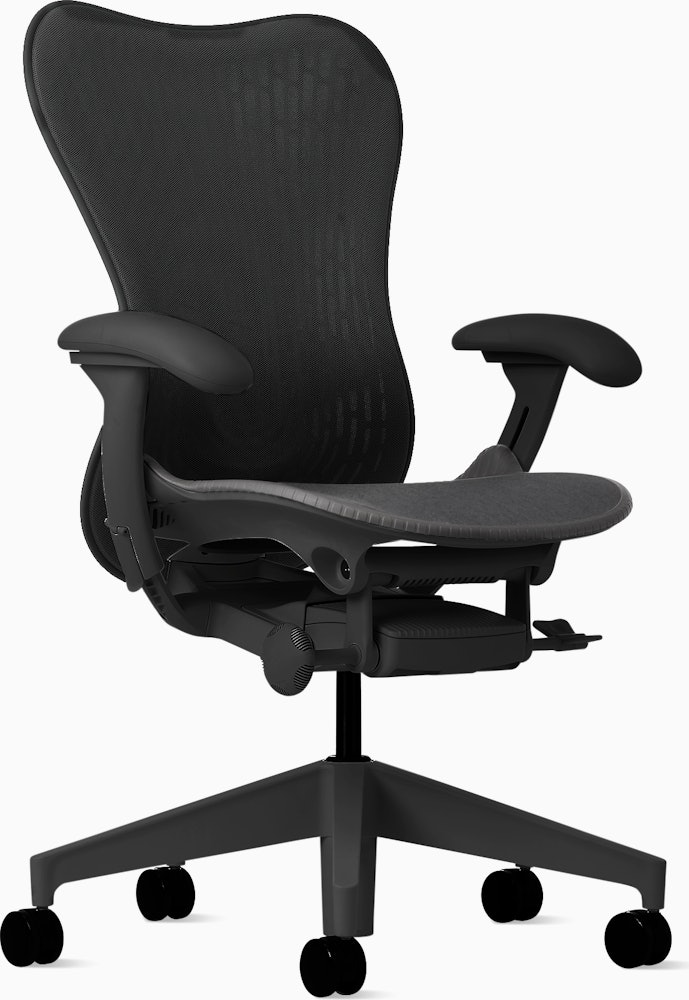 Mirra 2Chair in Graphite with Graphite Butterfly Suspension and Fixed Seat