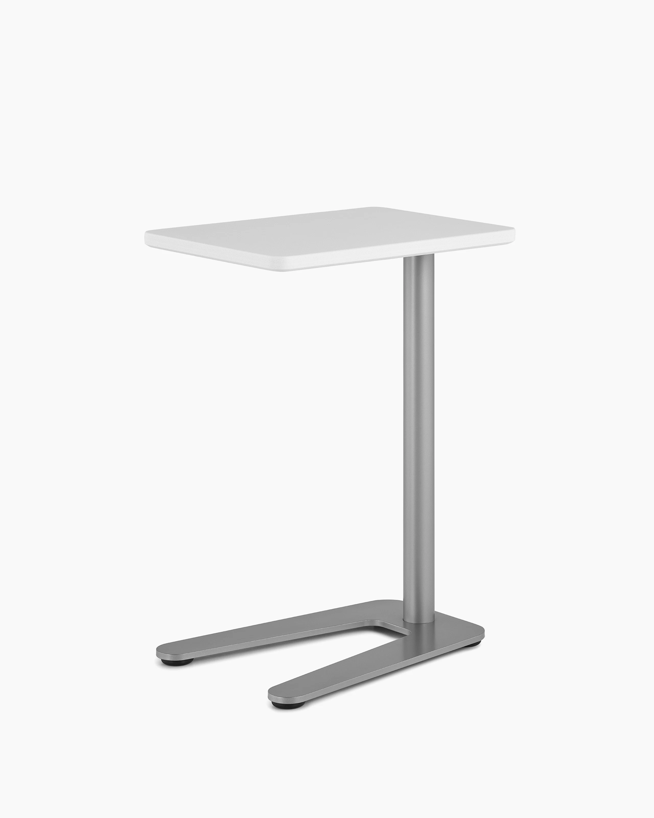 Front three-quarter view of Palisade Lounge Mobile Table on white sweep.