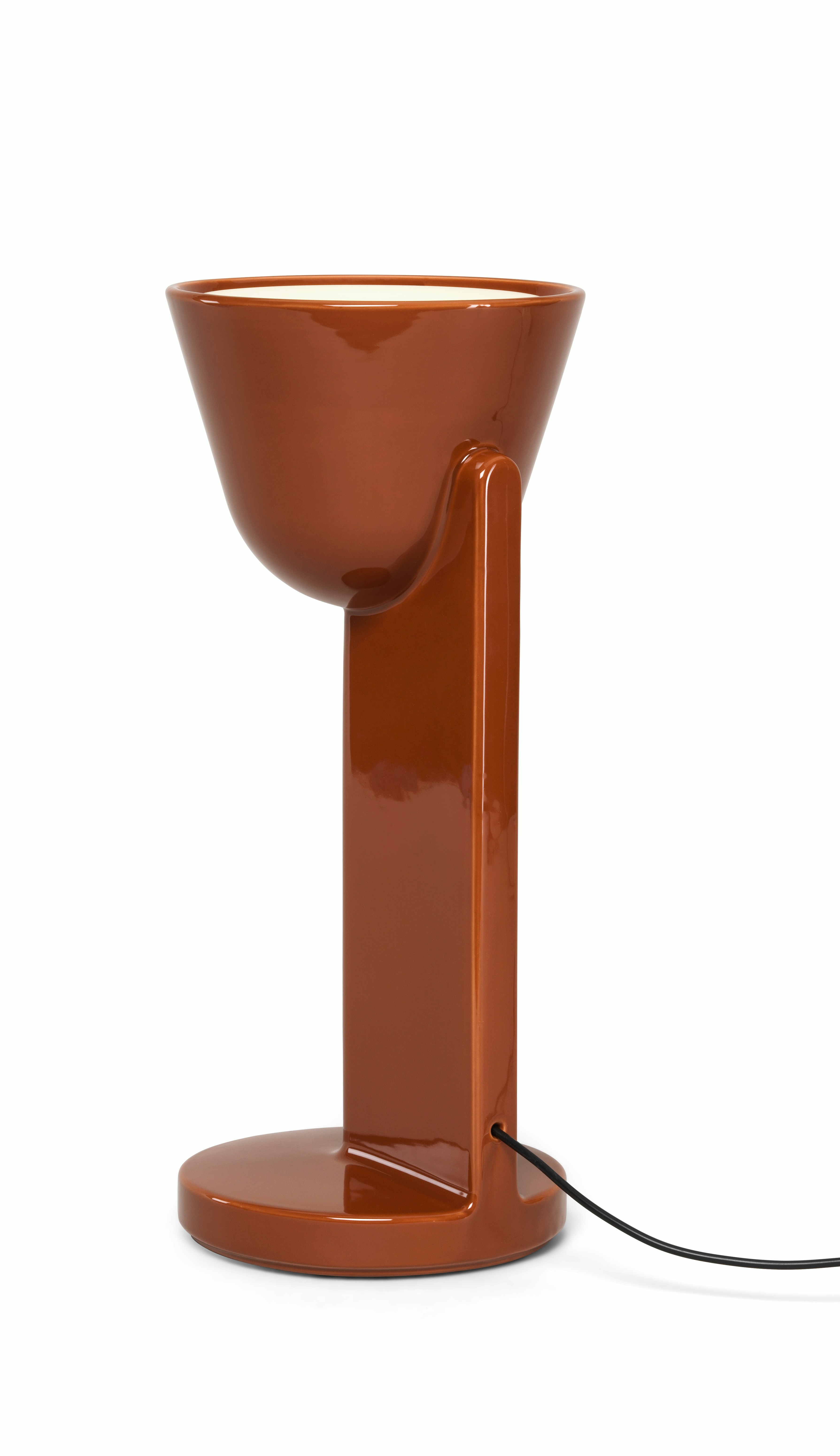 Ceramique Table Lamp - Up, Ceramic, Red