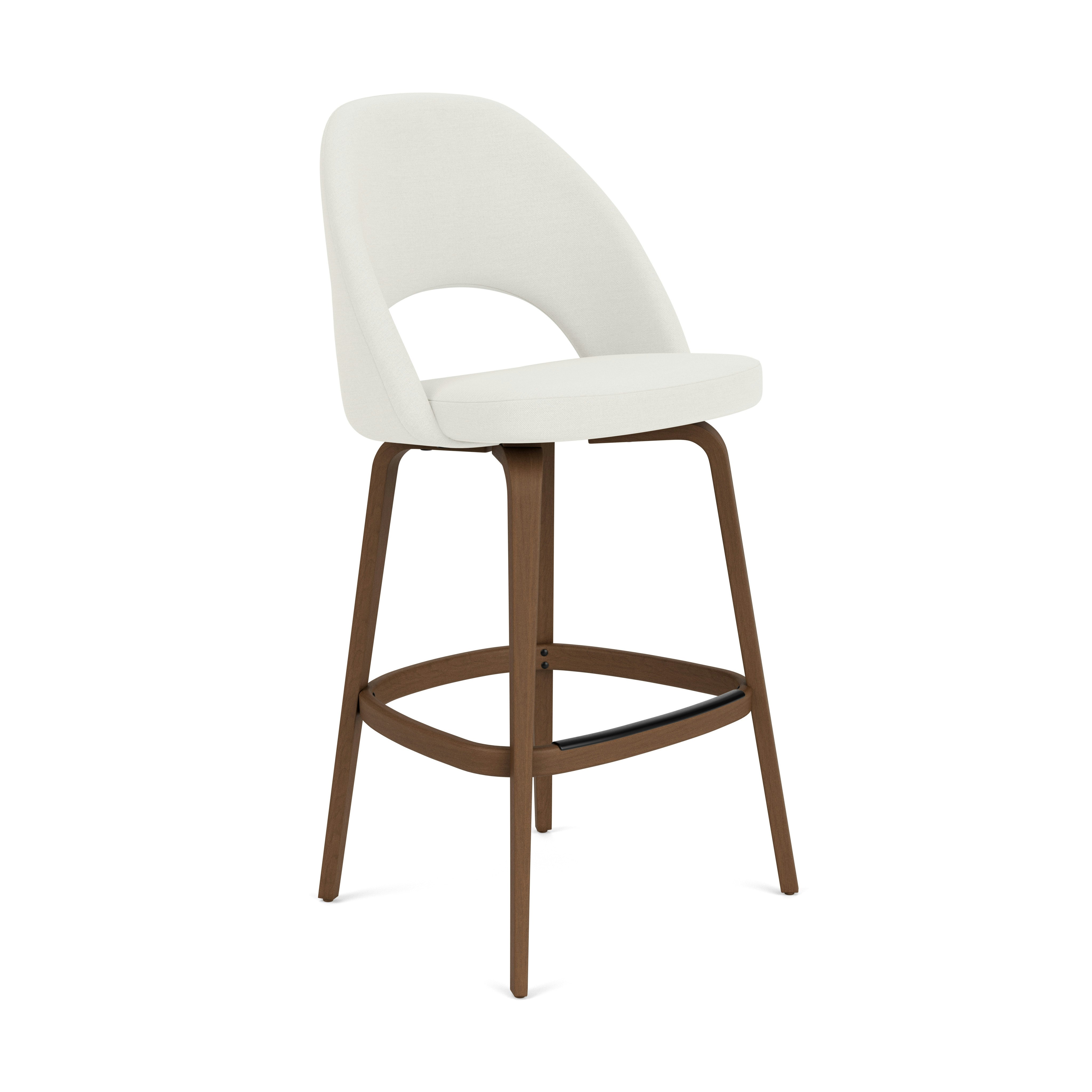 Saarinen Executive Stool - Bar Height, Hourglass, Air, Light Walnut