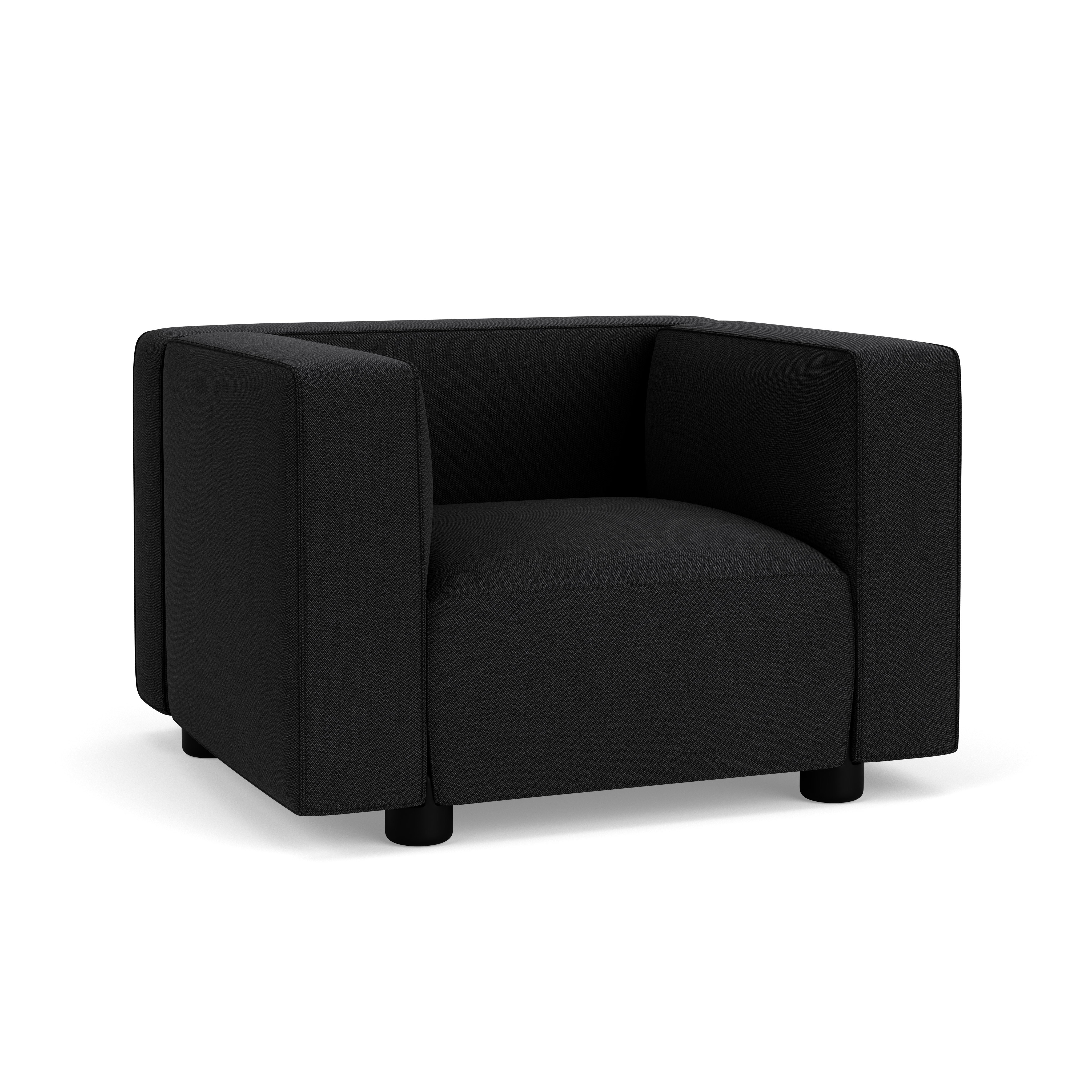 Barber Osgerby Armchair -  Black Lacquer,  Hourglass,  Caviar