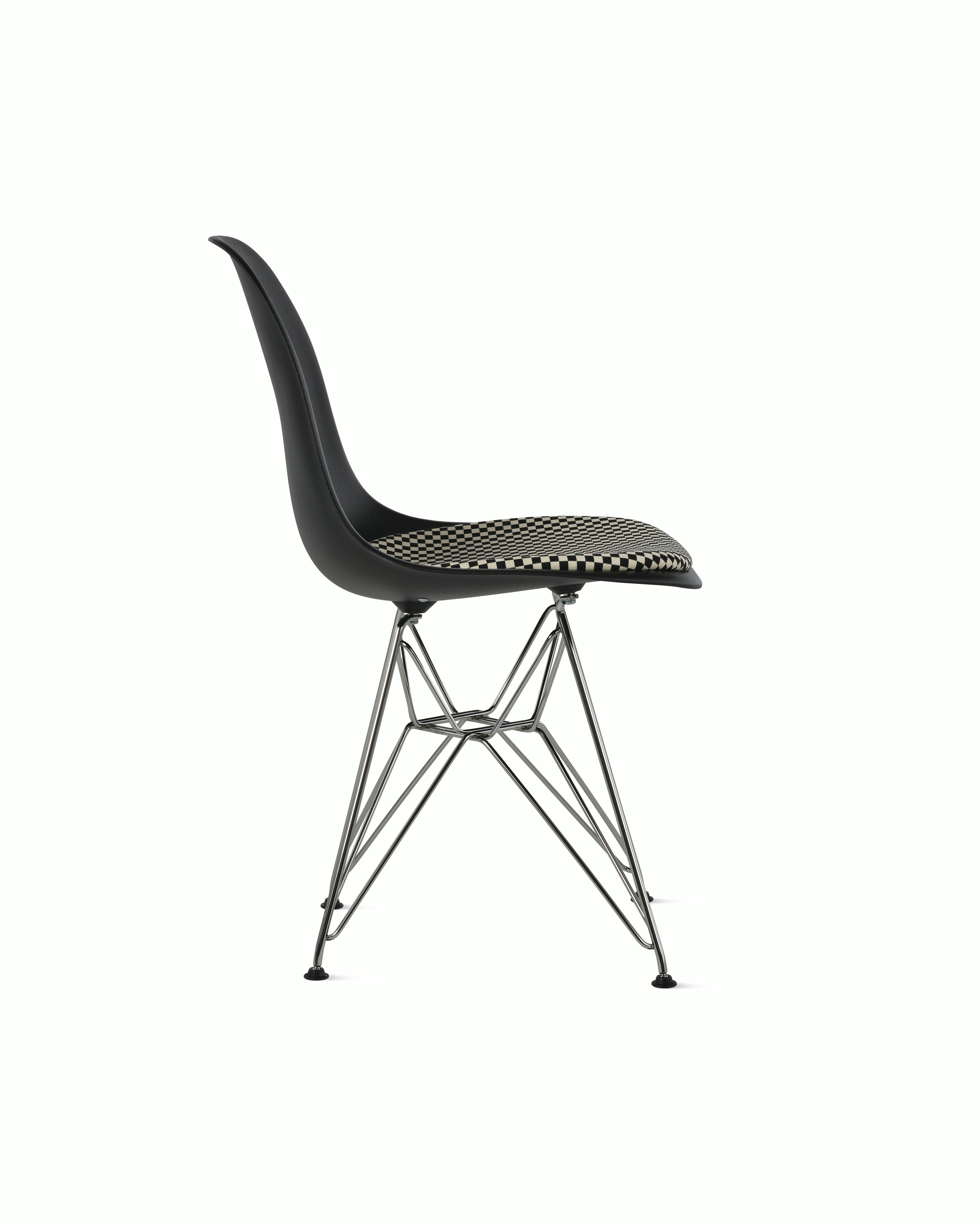 Eames Molded Plastic Side Chair with Seat Pad