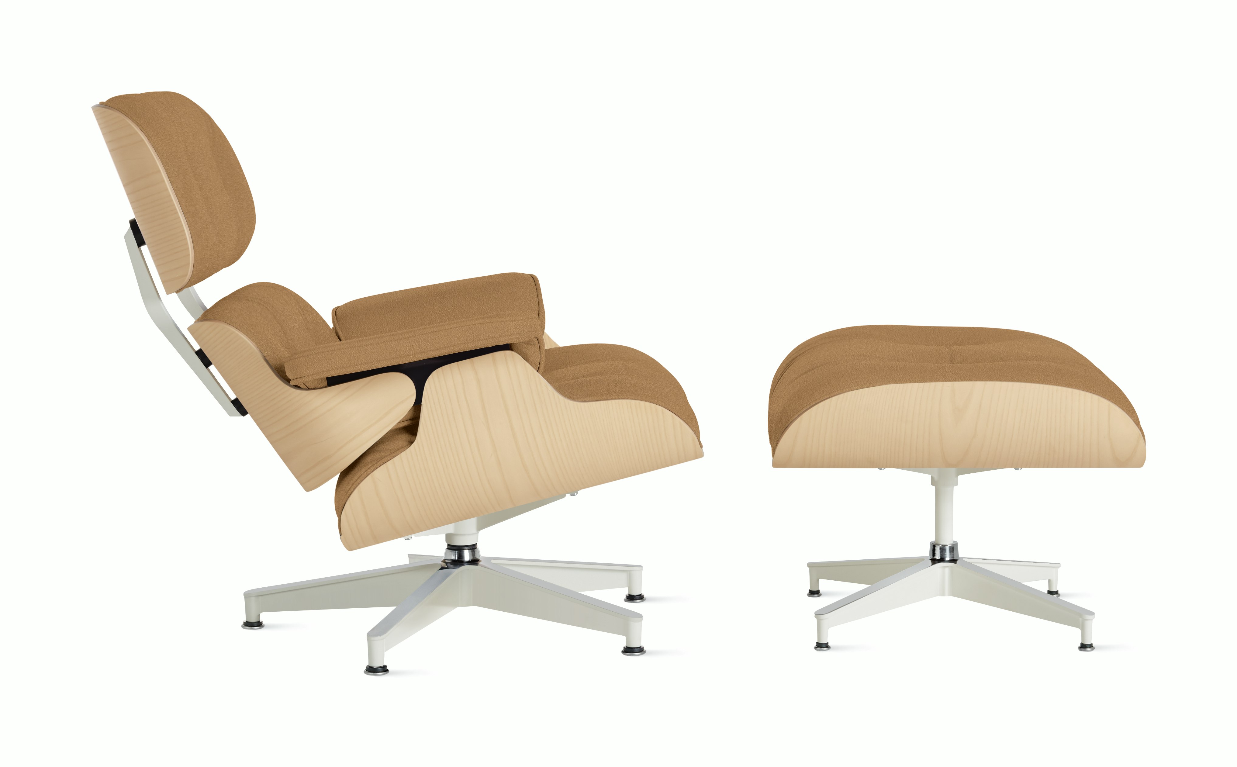 Eames Lounge and Ottoman in Prone and Stow leathers