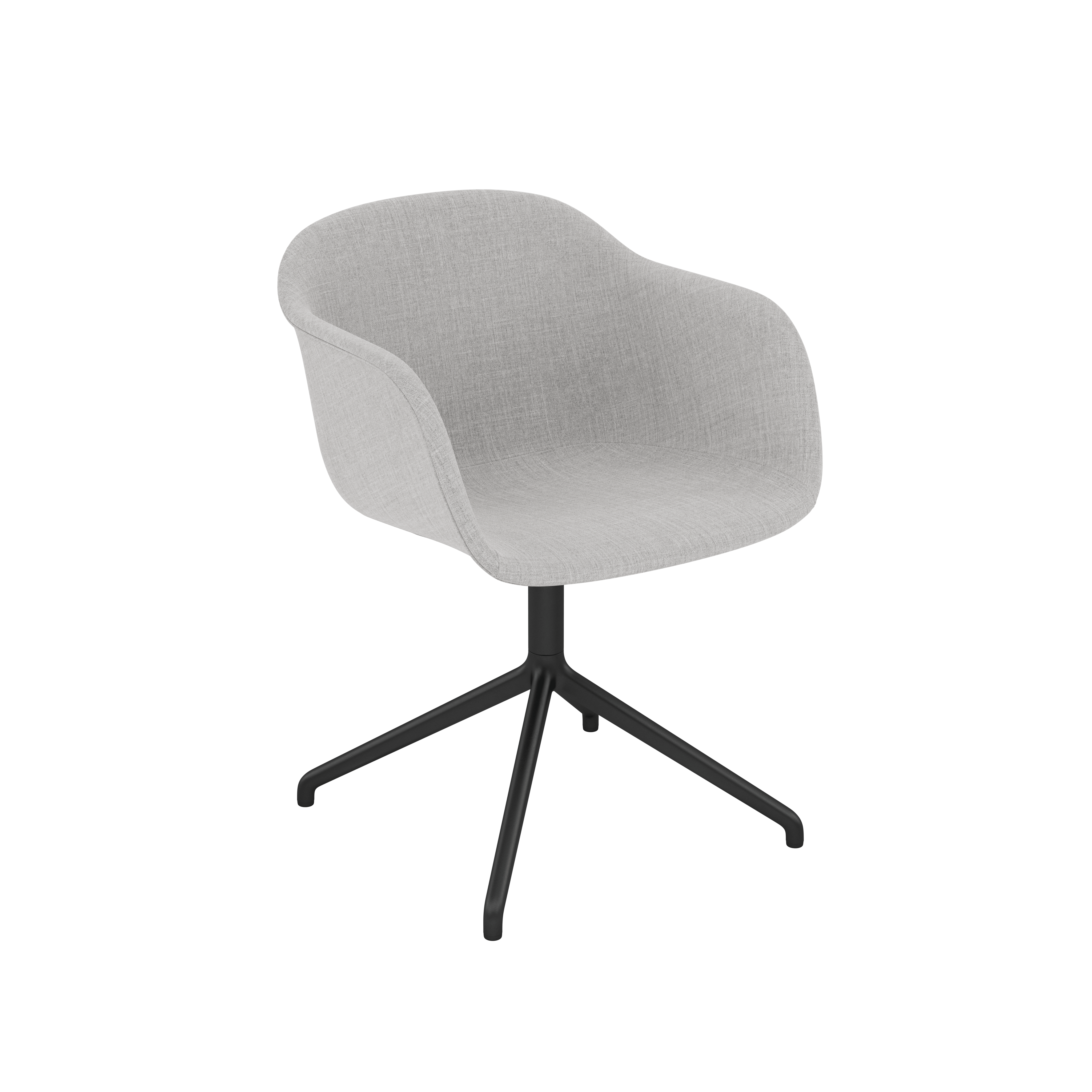 Fiber Swivel Chair - Armchair,  Remix,  123 Grey,  Black Tube