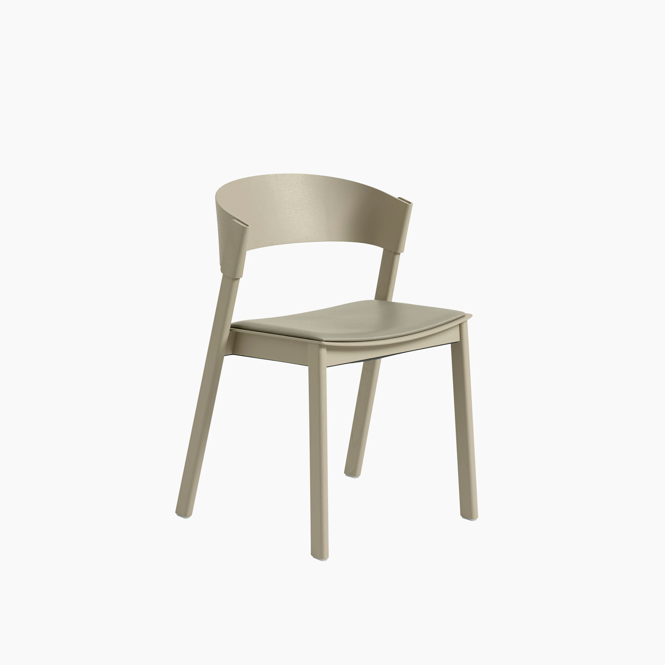 Cover side chair dark beige refine leather stone Muuto 6192x6192 org