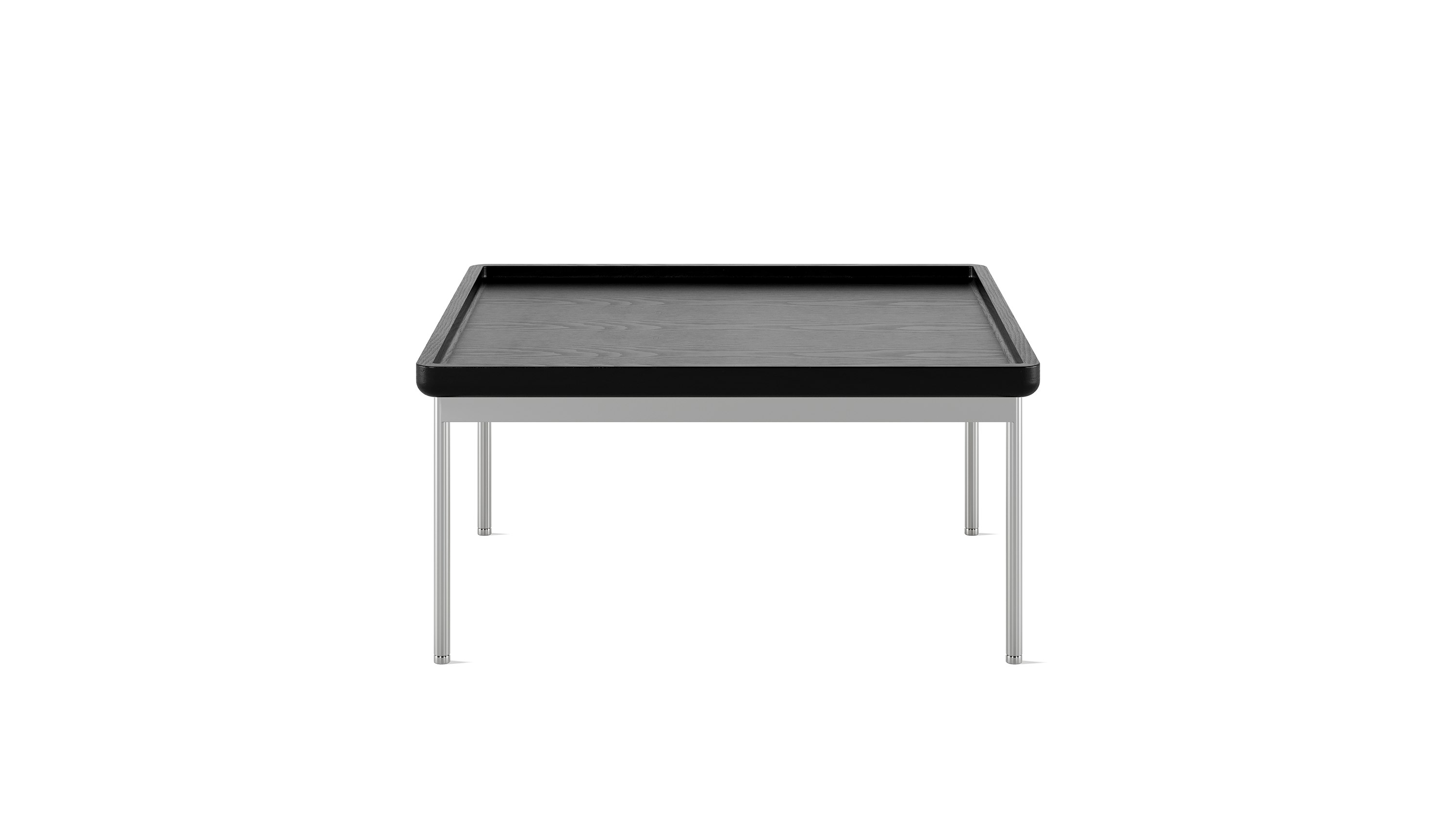 Tuxedo Table - 28 x 28,  Ebony,  Chrome