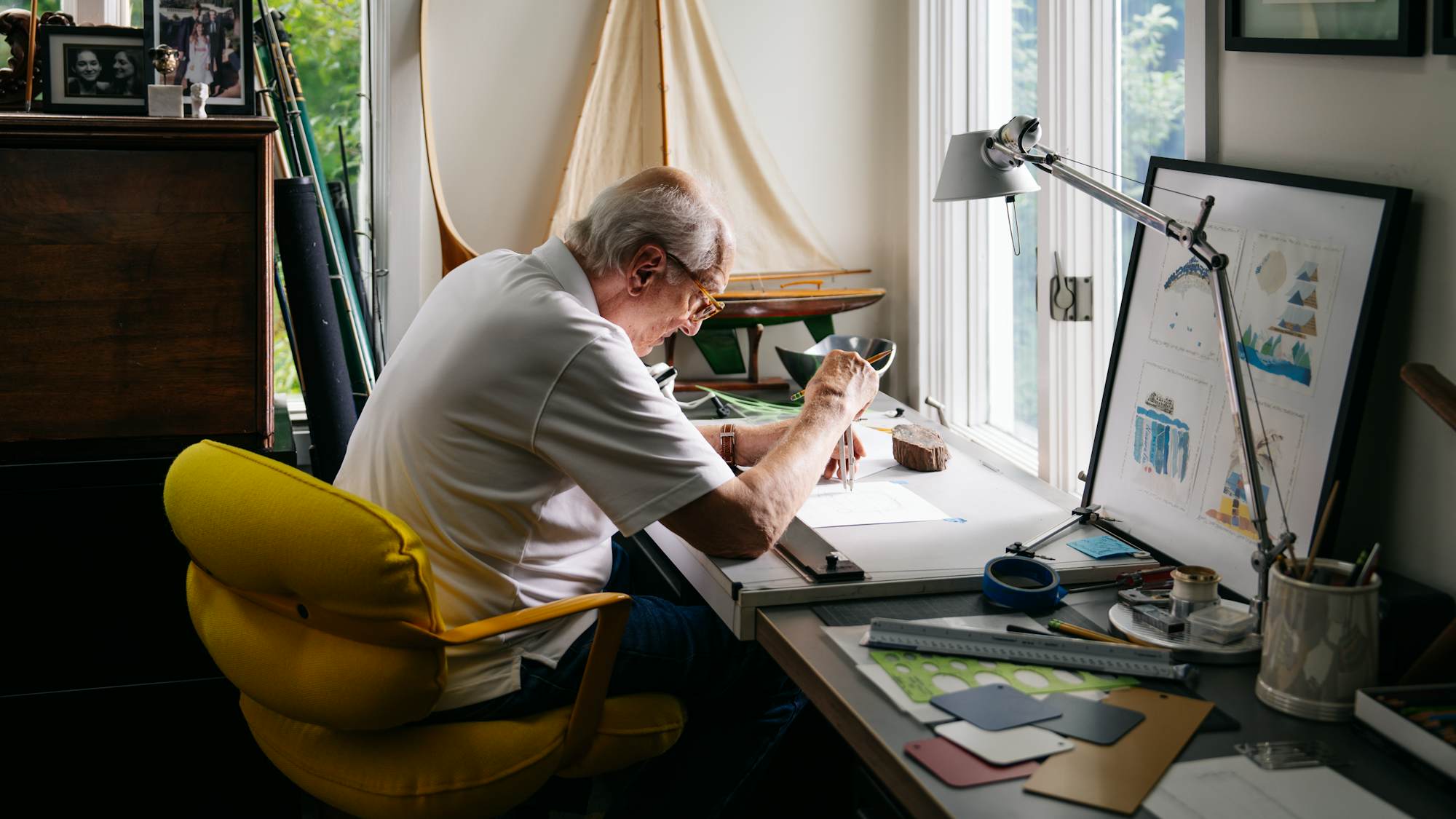 Bruce Hannah in his home studio.