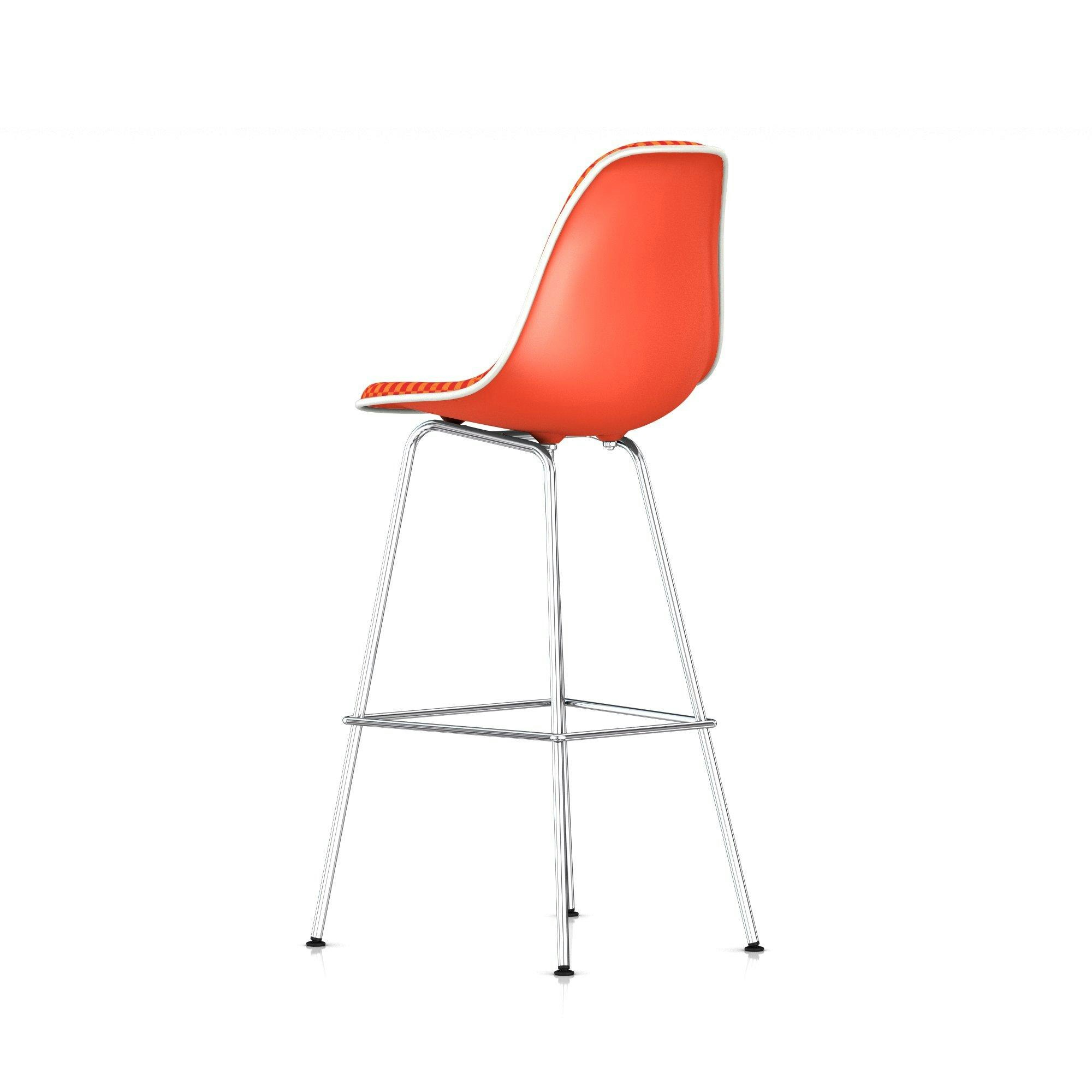Eames Upholstered Molded Plastic Barstool - DSHBX.U