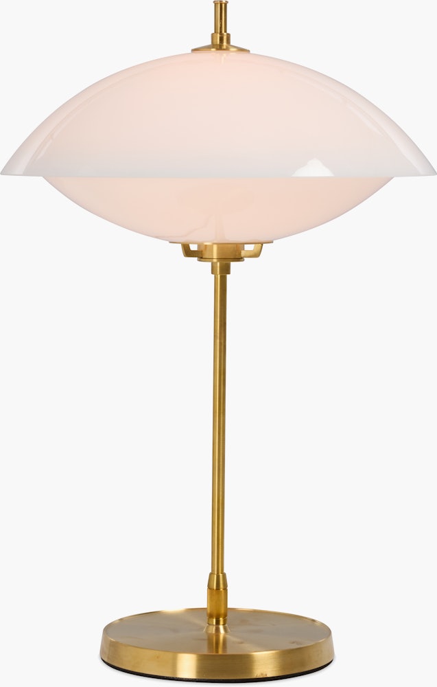 Clam Table Lamp,  opal,  brass
