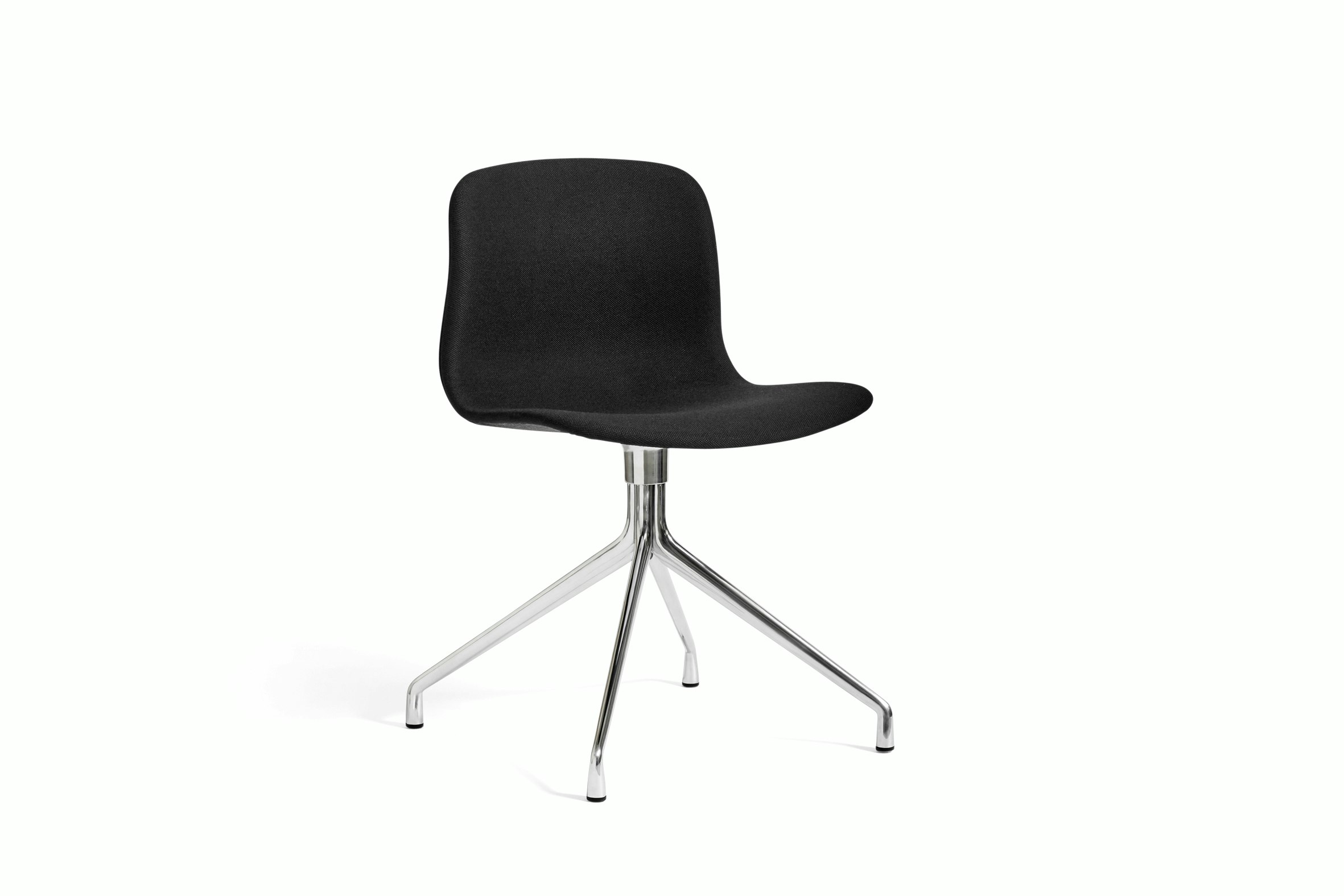Black About A Chair with 4-star base, viewed at an angle.