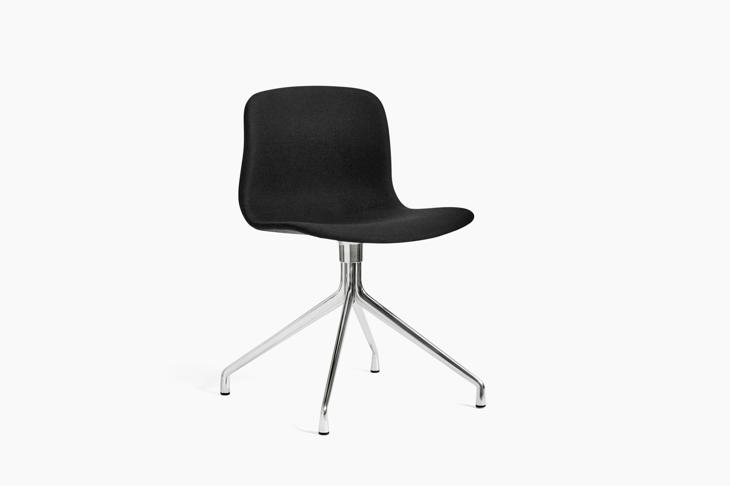 Black About A Chair with 4-star base, viewed at an angle.
