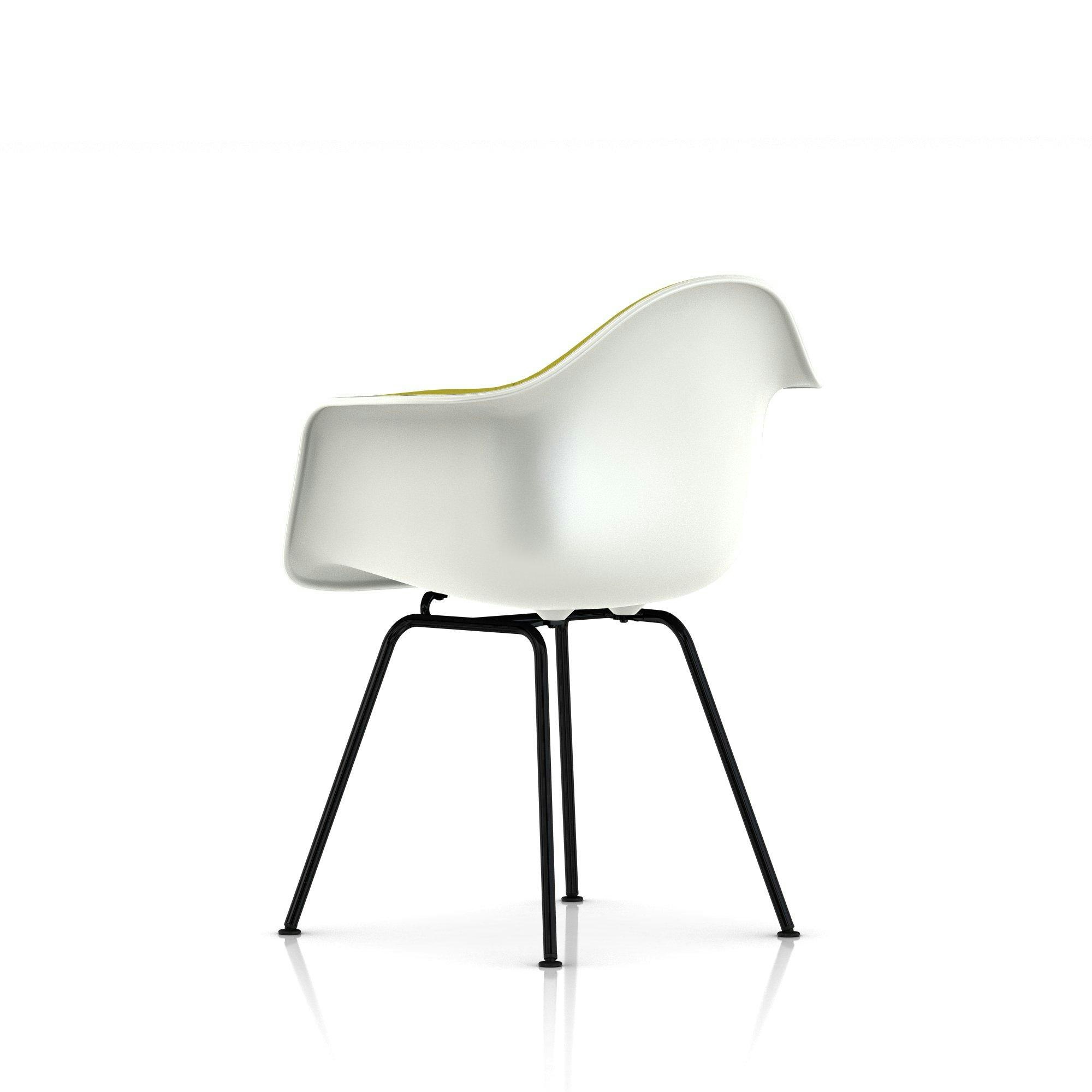 Eames Upholstered Molded Plastic Armchair - 4-Leg Base