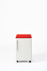 Knoll Anchor Mobile Pedestal in White and Red Back