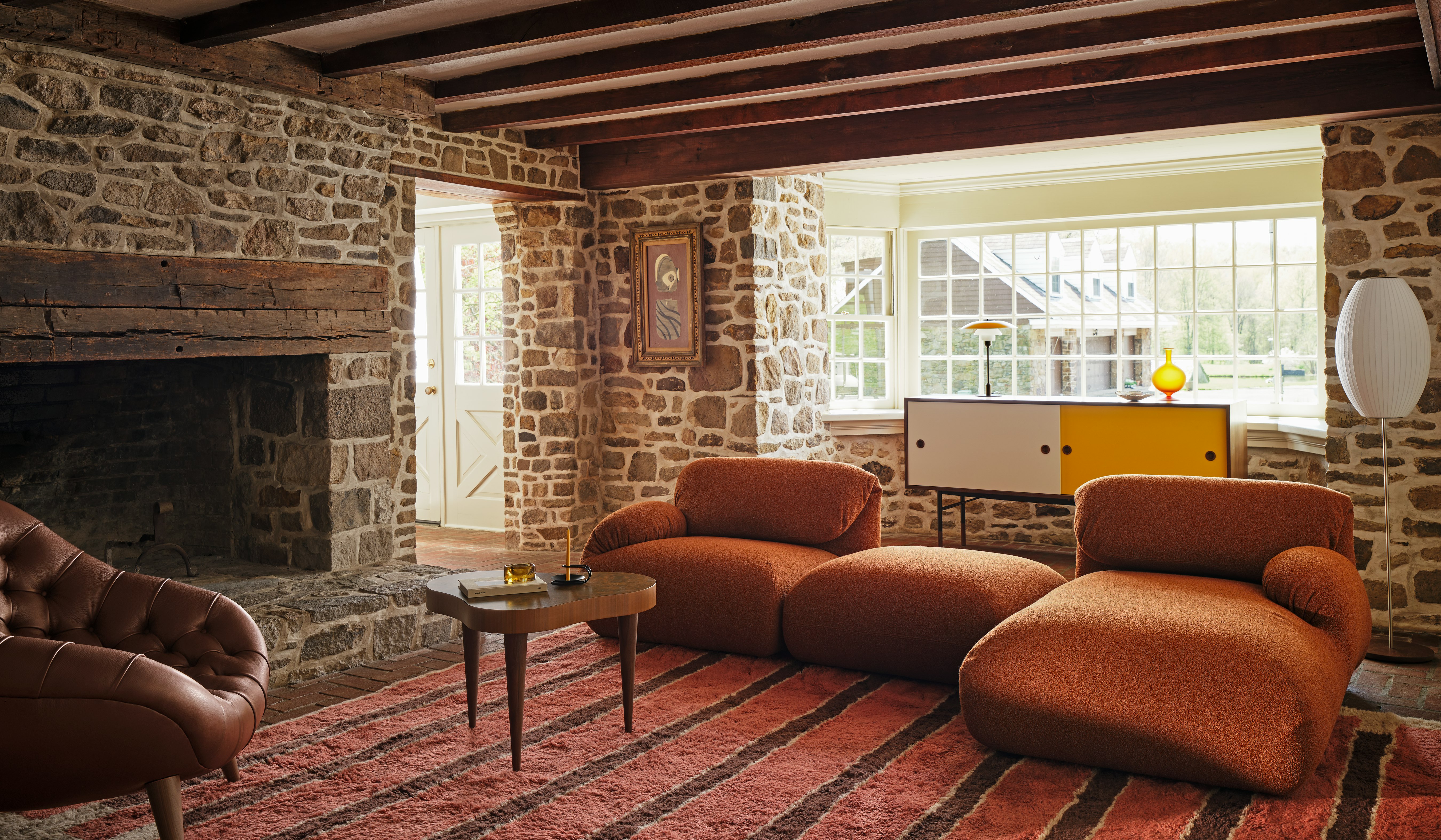 Brick Wool Moroccan Rug