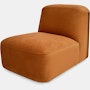 Muse Armless Single Seater, Velvet Caramel
