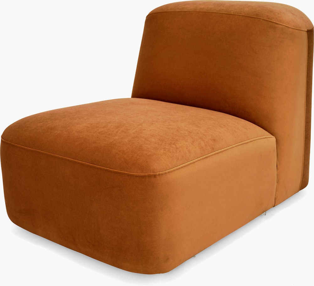 Muse Armless Single Seater, Velvet Caramel