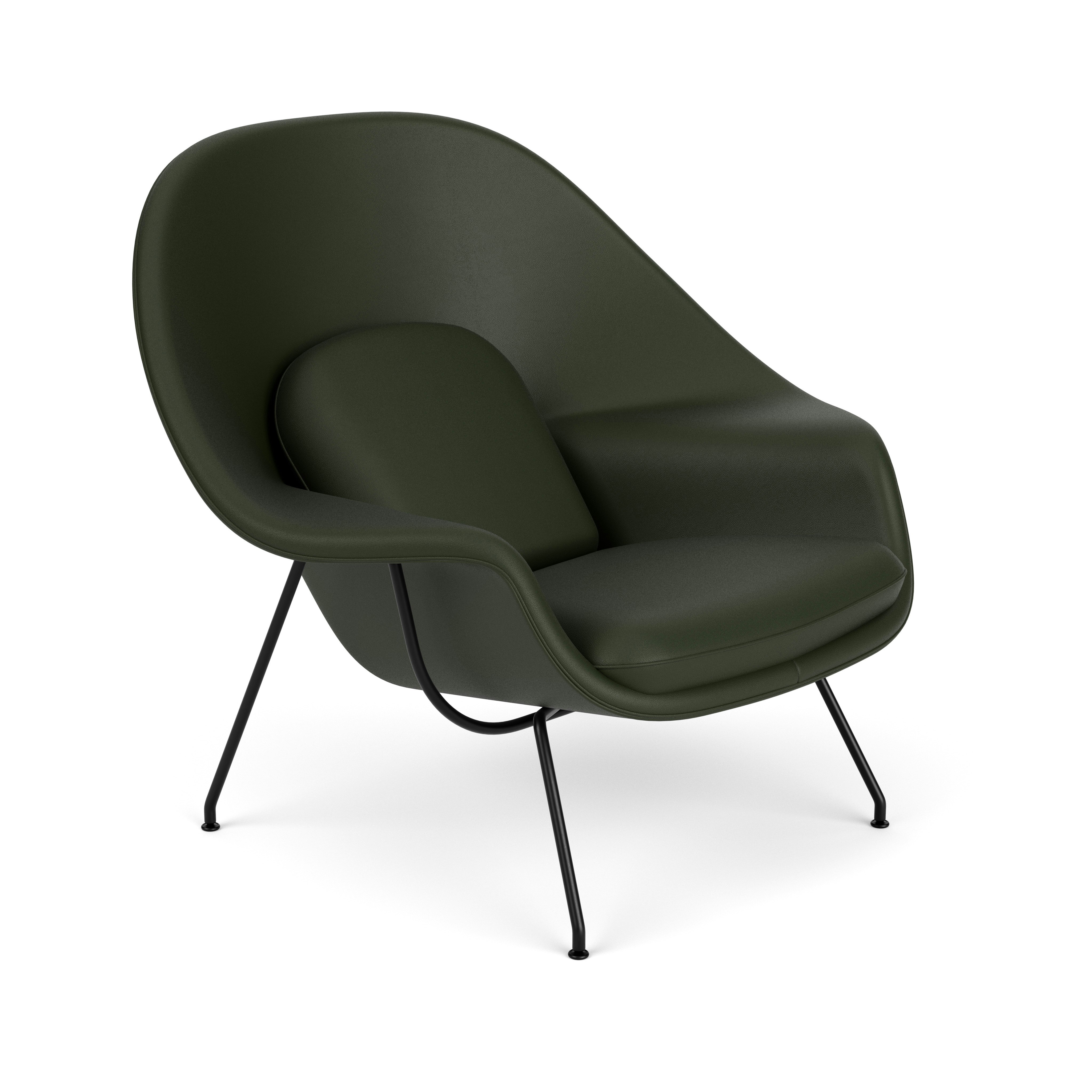 Womb Chair - Standard, Volo Leather, Arbor Shade, Black